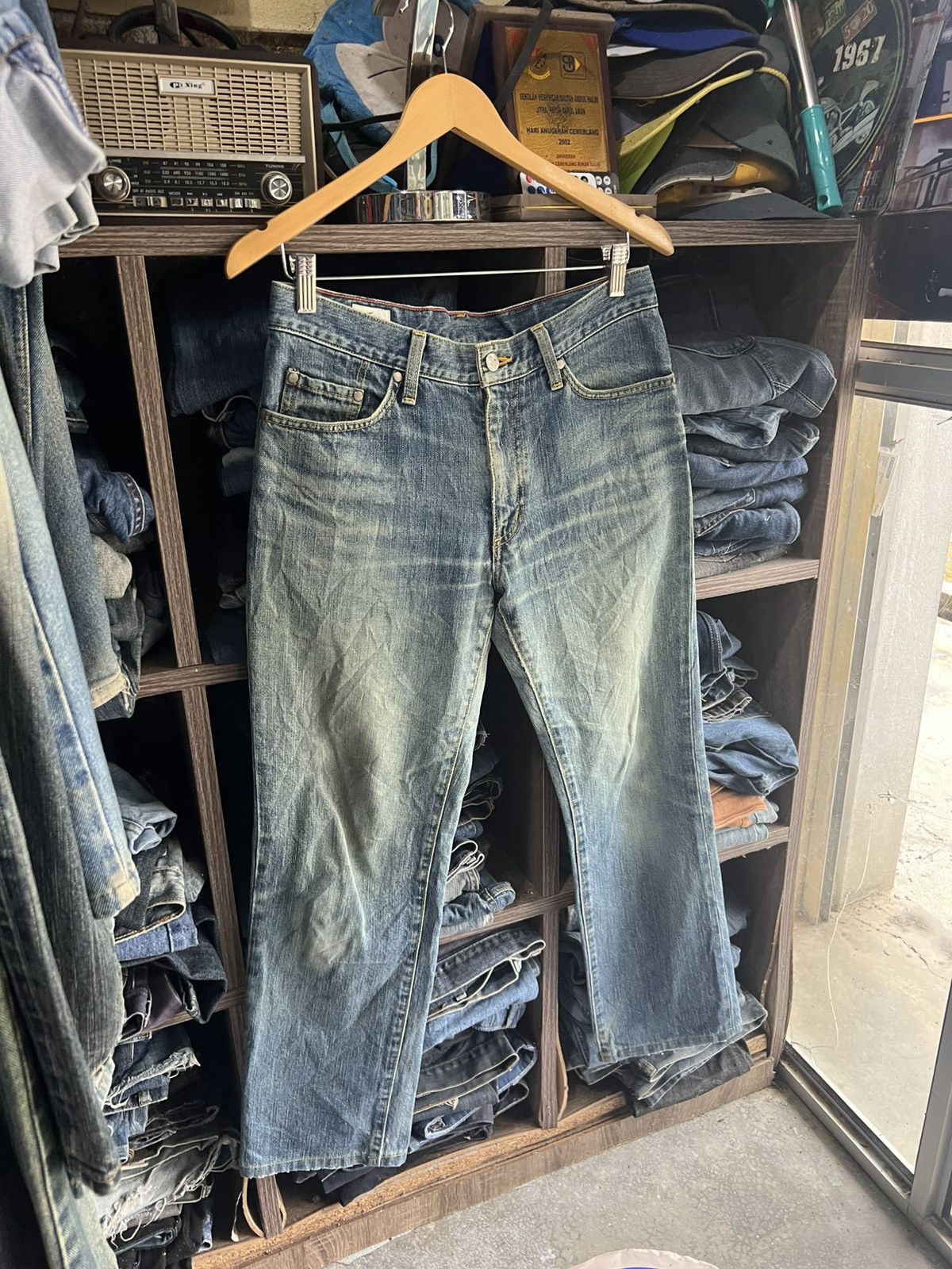 Lacoste 🔥Vintage Lacoste Made in Japan Distressed Denim Size US 31 - 6 Thumbnail