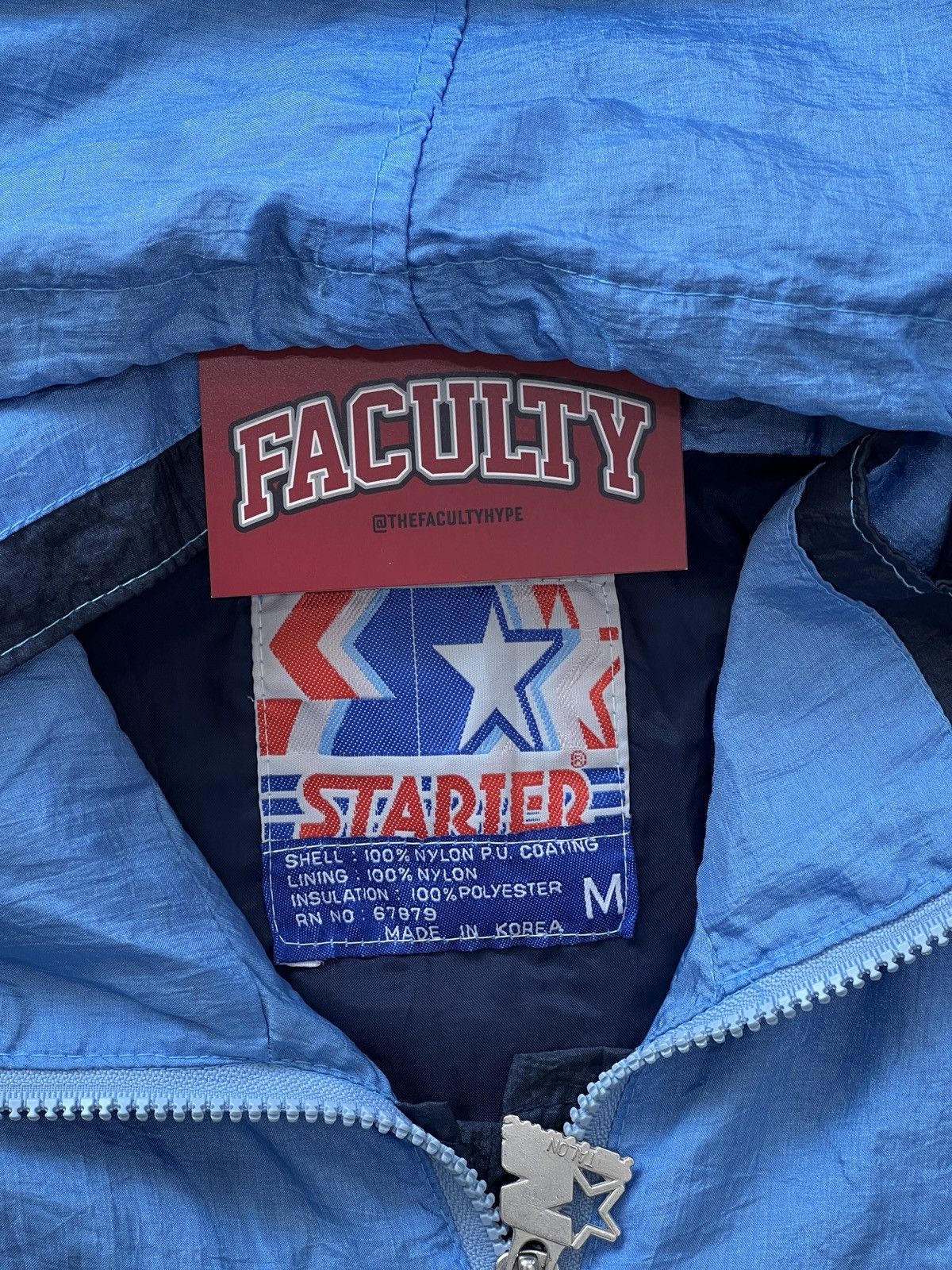 NCAA 90s Starter UNC Tar Heels Windbreaker Hooded Pullover Size US M / EU 48-50 / 2 - 3 Thumbnail