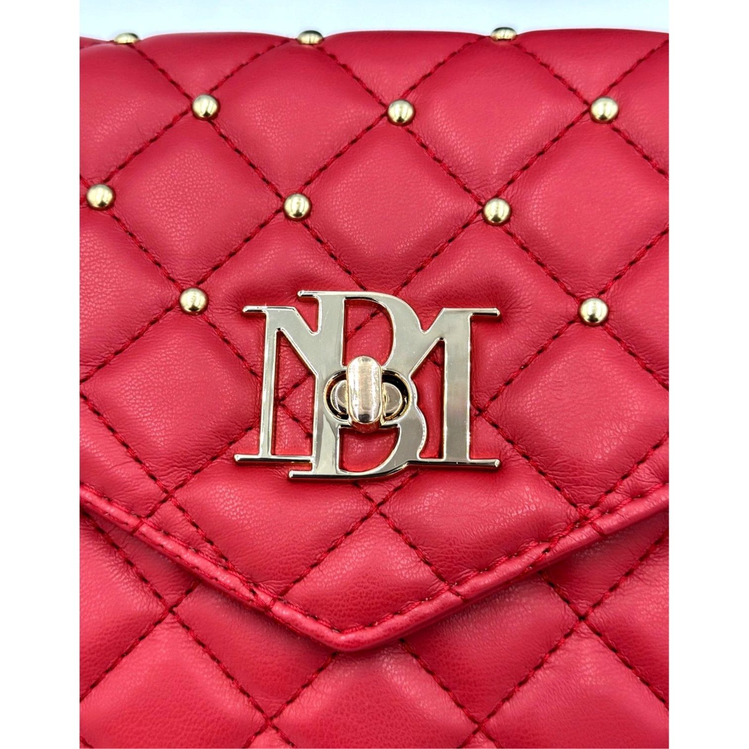 Badgley Mischka Badgley Mischka Diamond Quilt Convertible Crossbody Bag -Red Size ONE SIZE - 3 Thumbnail