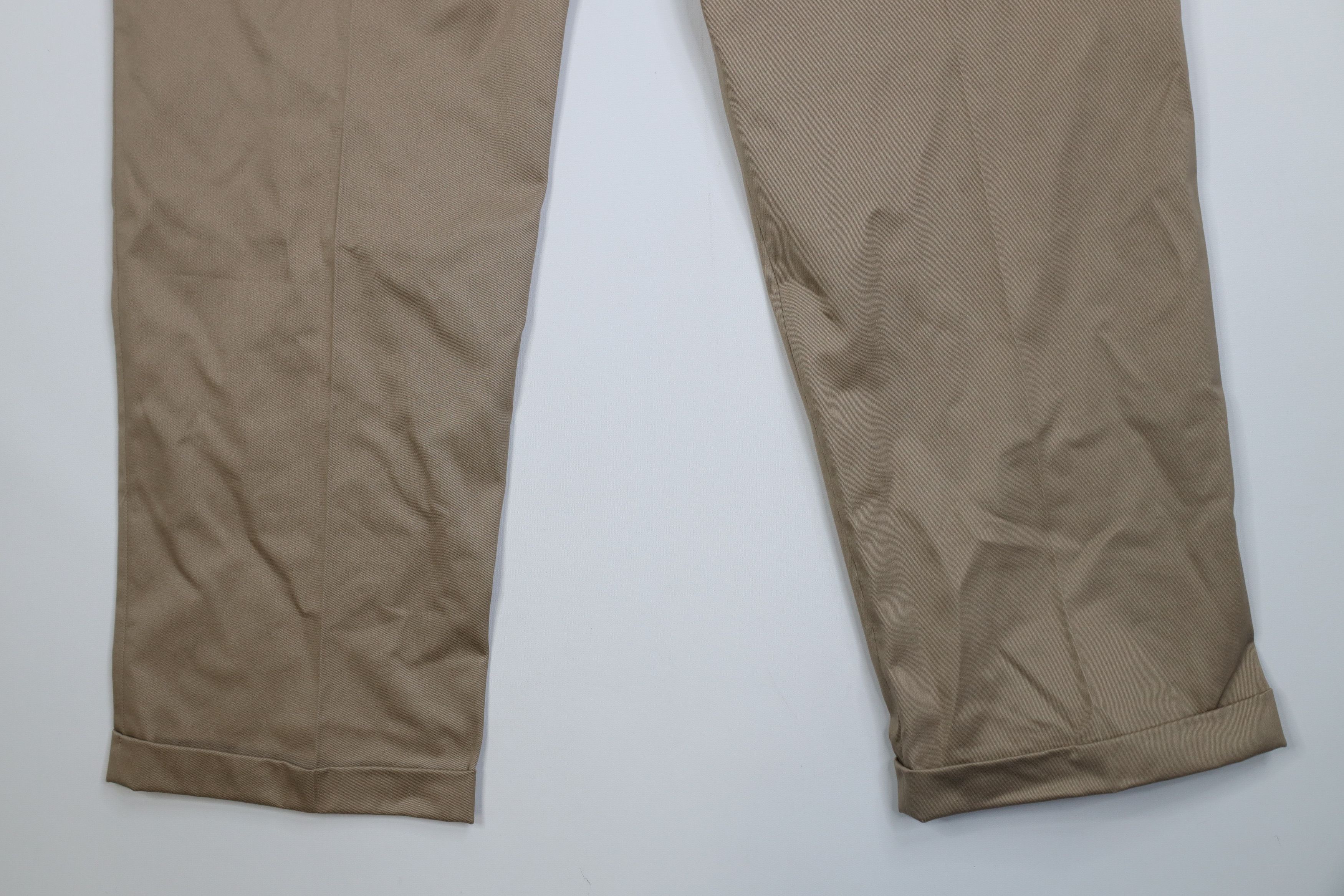 Lands' End Deadstock Vintage Y2K Lands End Wide Leg Chino Pants Beige Size US 38 / EU 54 - 11 Thumbnail