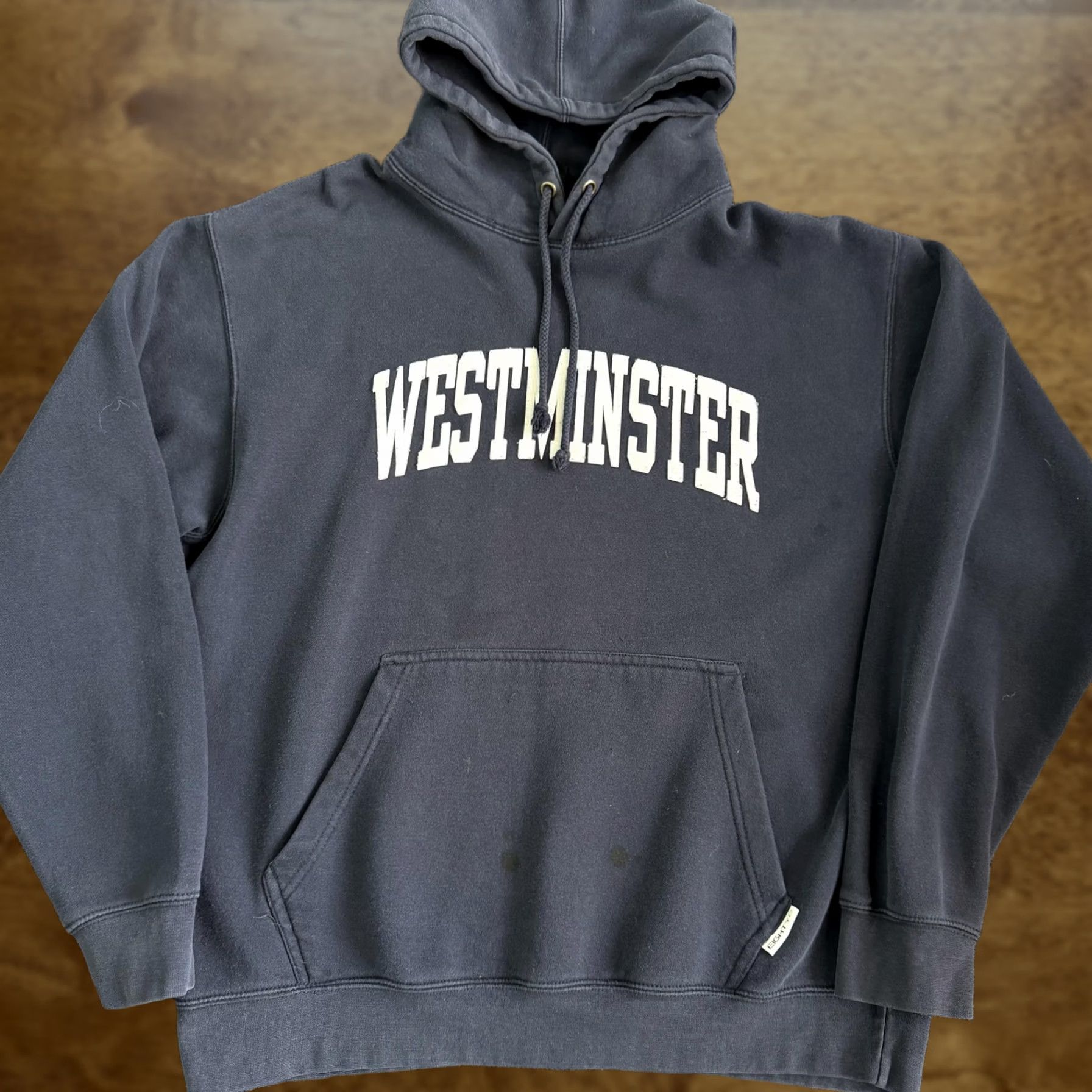 Vintage Westminster Hoodie Mens L Blue Fleece MSP EIGHTY8 College Graphic Sweatshirt Size US L / EU 52-54 / 3 - 1 Thumbnail