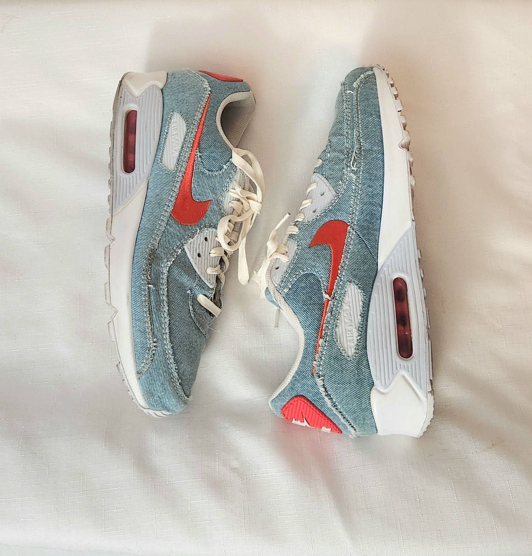 Nike Nike Air Max 90 'Denim Light Wash' Habanero 12 DV2120-900 Size US 12 / EU 45 - 6 Thumbnail