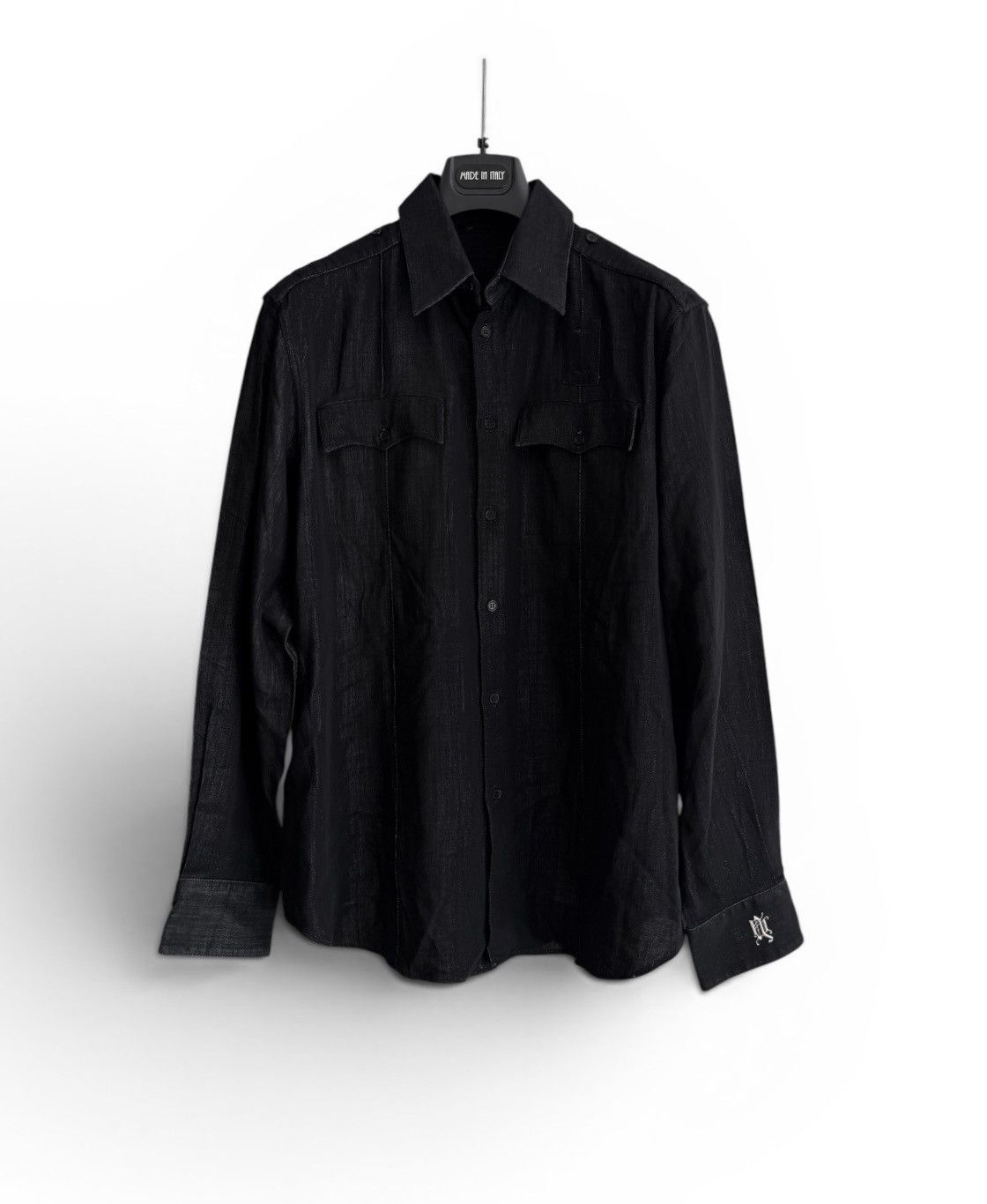 Versace Vintage Gianni Versace Military Shirt Size US L / EU 52-54 / 3 - 1 Thumbnail