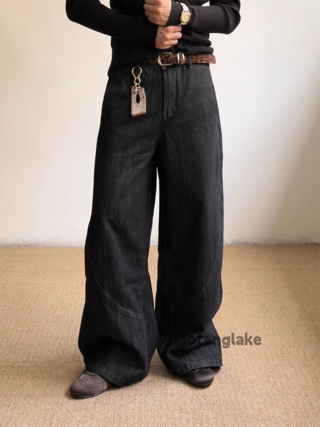 Jean xz vintage wide Leg loose hiphop flared y2k jeans Size US 33 - 1 Thumbnail