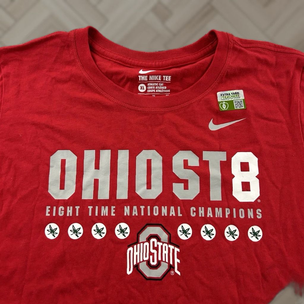 Nike Nike Athletic Short Sleeve T Shirt Women XL Red Ohio State Champs Size XL / US 12-14 / IT 48-50 - 1 Thumbnail