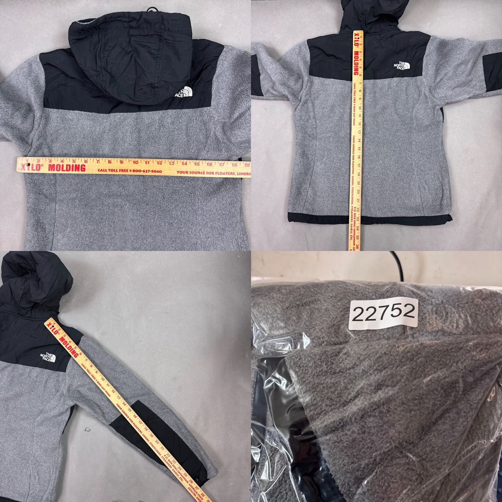 The North Face The North Face Denali Jacket Womens Small Gray Black Hooded Fleece All Seasons Thermal Full Zip Size S / US 4 / IT 40 - 8 Thumbnail