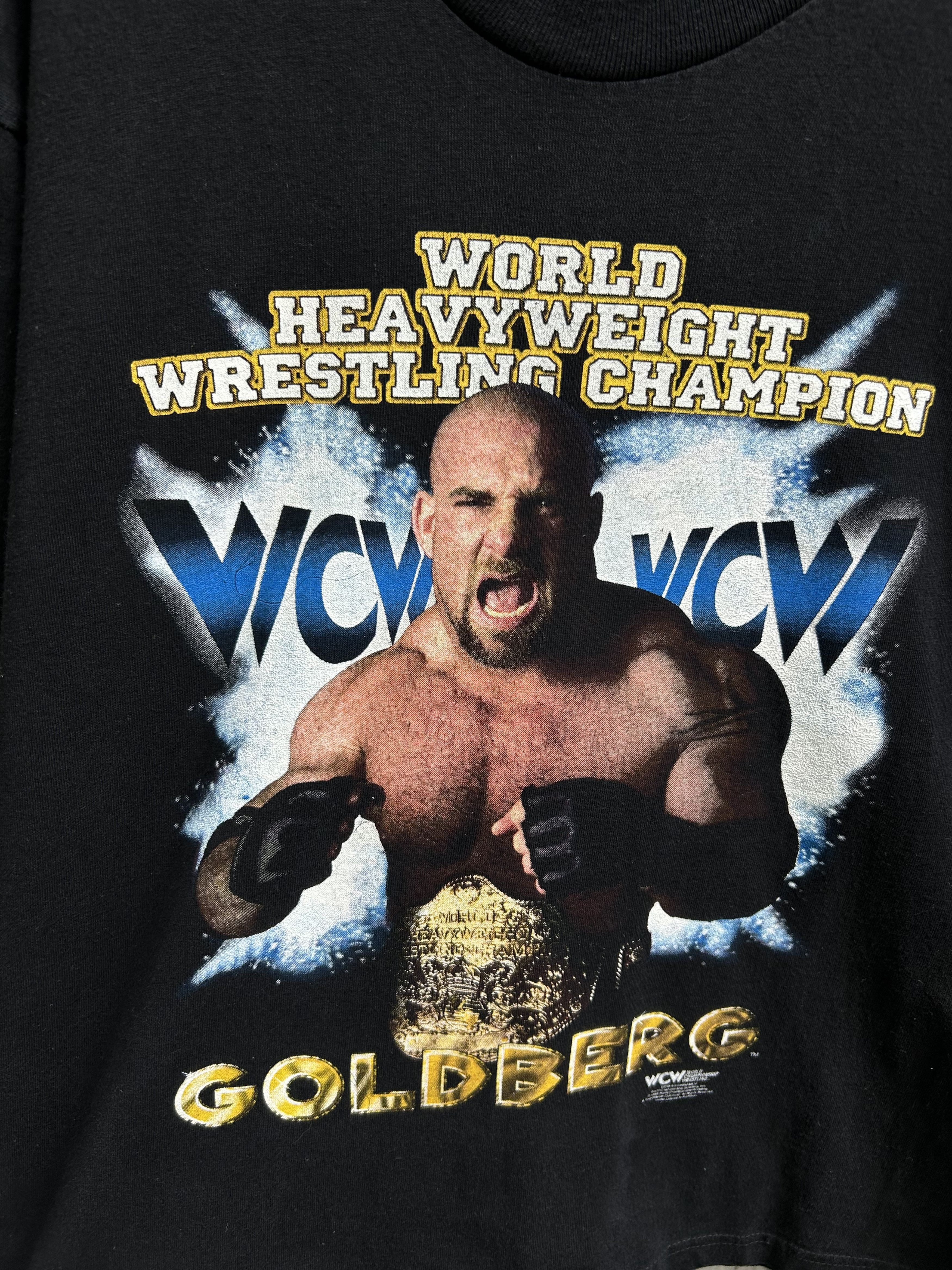 WCW/nWo Vintage 1998 Goldberg WCW WWE Wrestling T-shirt Size US L / EU 52-54 / 3 - 6 Thumbnail