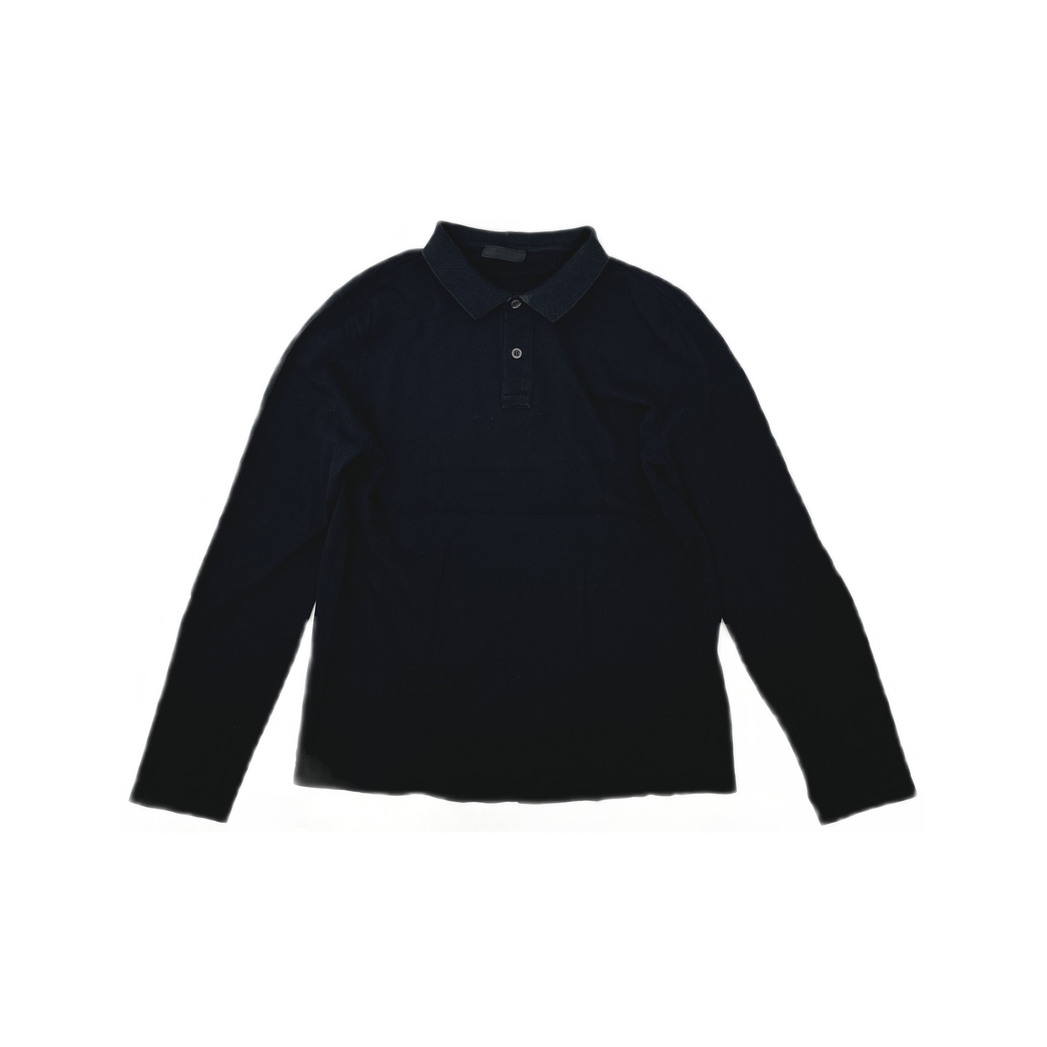 Prada Prada Black Long Sleeve Polo Shirt Size L Size US L / EU 52-54 / 3 - 1 Thumbnail