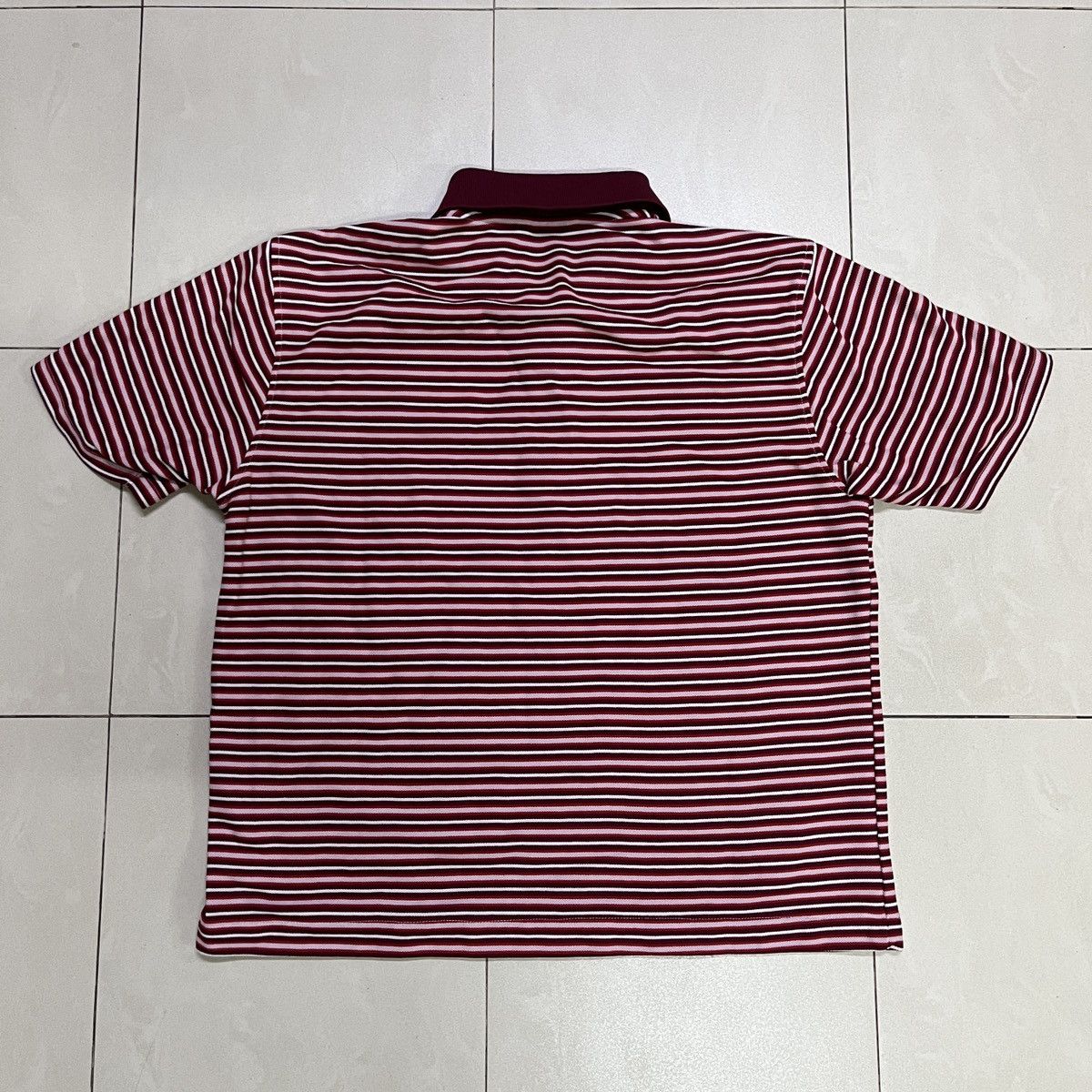 Japanese Brand × Uniqlo × Vintage Uniqlo Custom Crop Stripes Polo Size US M / EU 48-50 / 2 - 5 Thumbnail