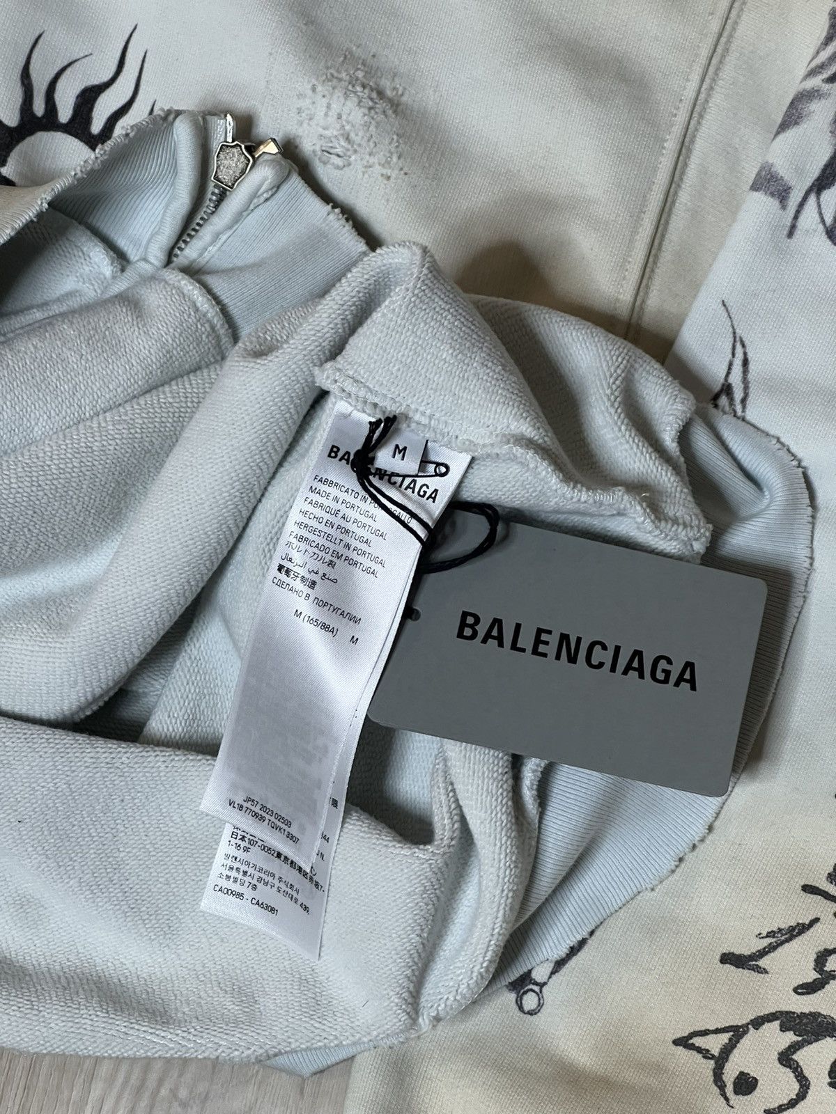 Balenciaga Balenciaga Tattoo Zip-up Hoodie Size US L / EU 52-54 / 3 - 8 Thumbnail