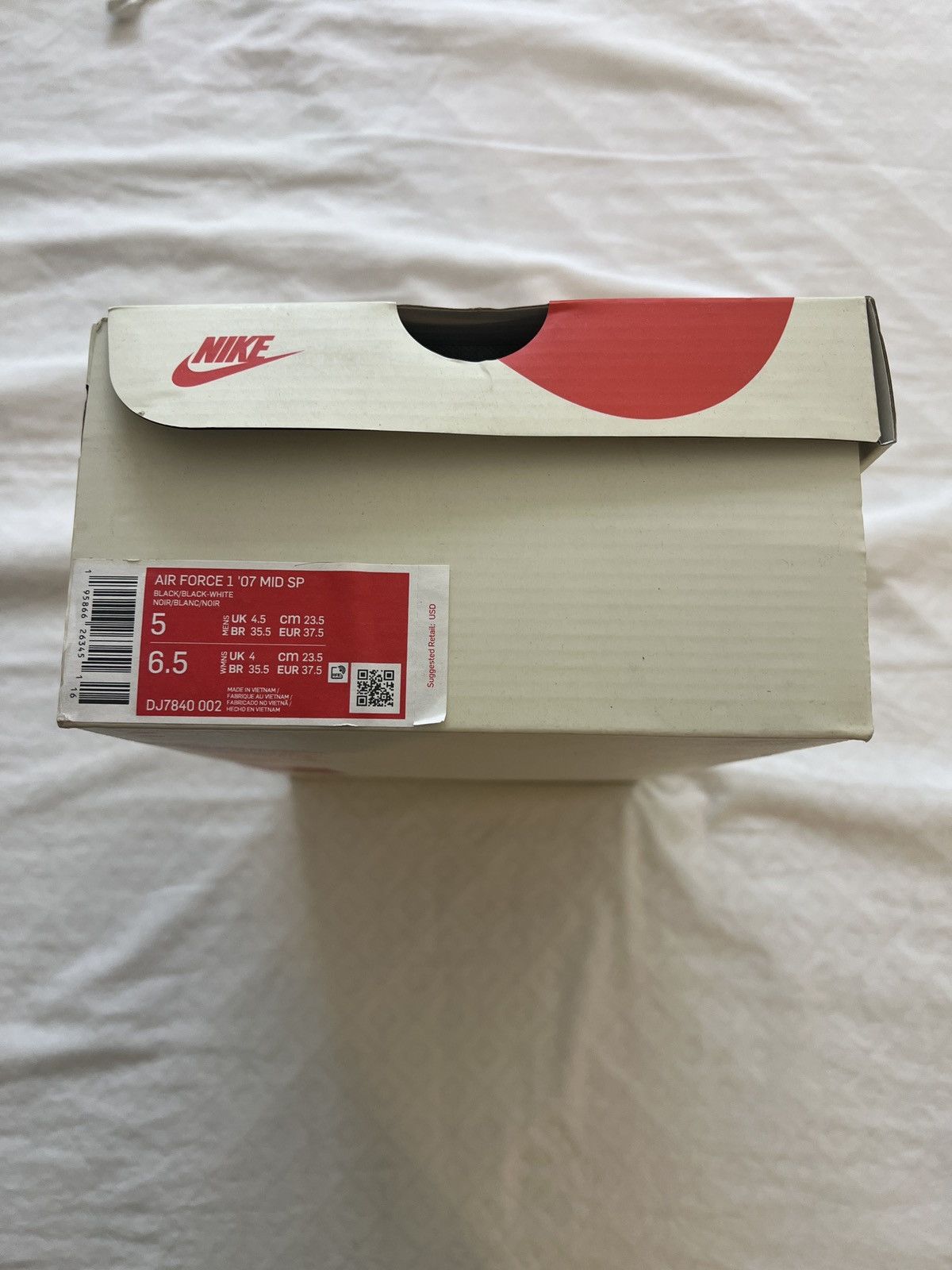 Nike × Stussy NEW Nike Stussy Air Force 1 '07 Mid SP Black DJ7840 002 Size US 5 / EU 37 - 5 Thumbnail
