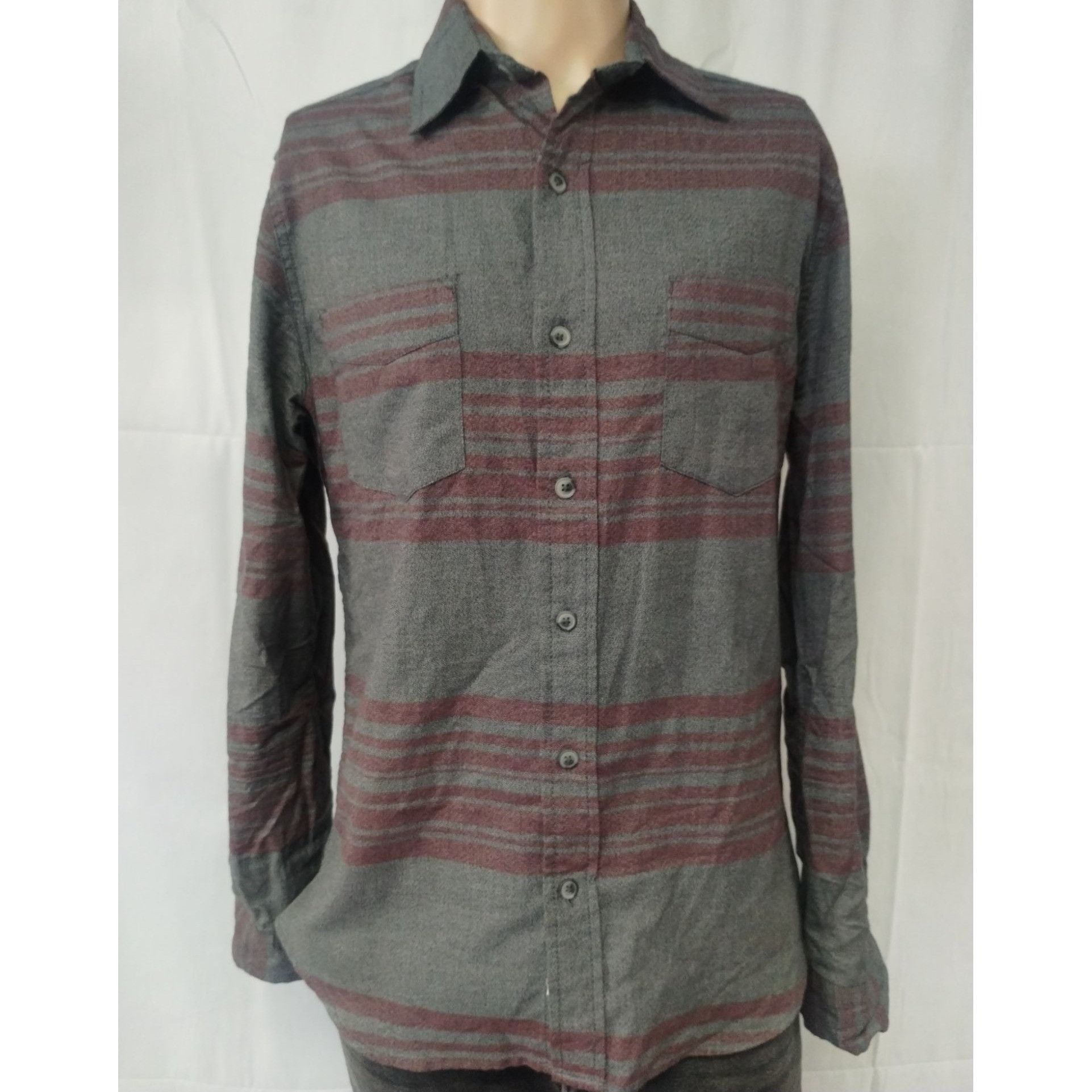 Free Planet Free Planet Men's Grey Small Shirt/Button Up SzS SKU3863 Size US S / EU 44-46 / 1 - 1 Thumbnail