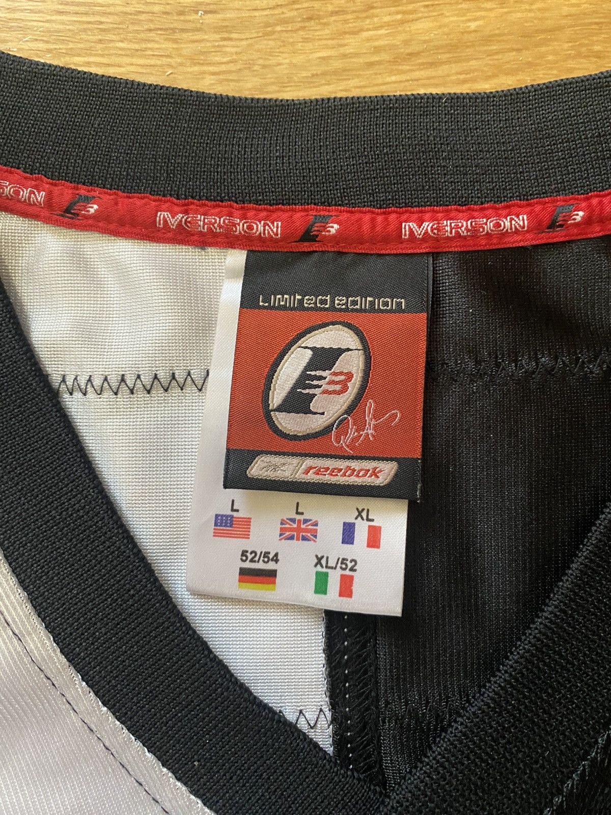 Reebok Allen Iverson Reebok I3 Limited Edition XL Mens Split Jersey Size US XL / EU 56 / 4 - 6 Thumbnail