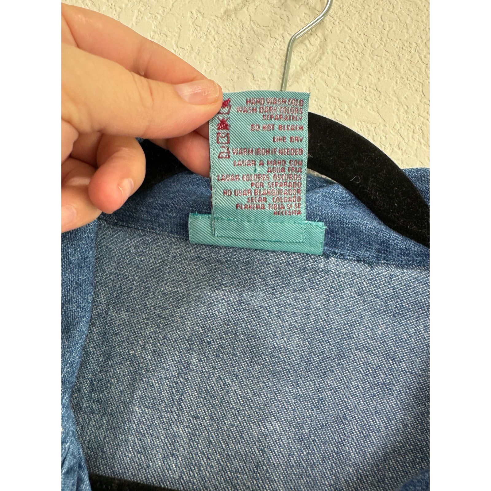 Other Women's Blue Denim Button-Up Shirt Jacket Embroidered Large Size L / US 10 / IT 46 - 9 Thumbnail