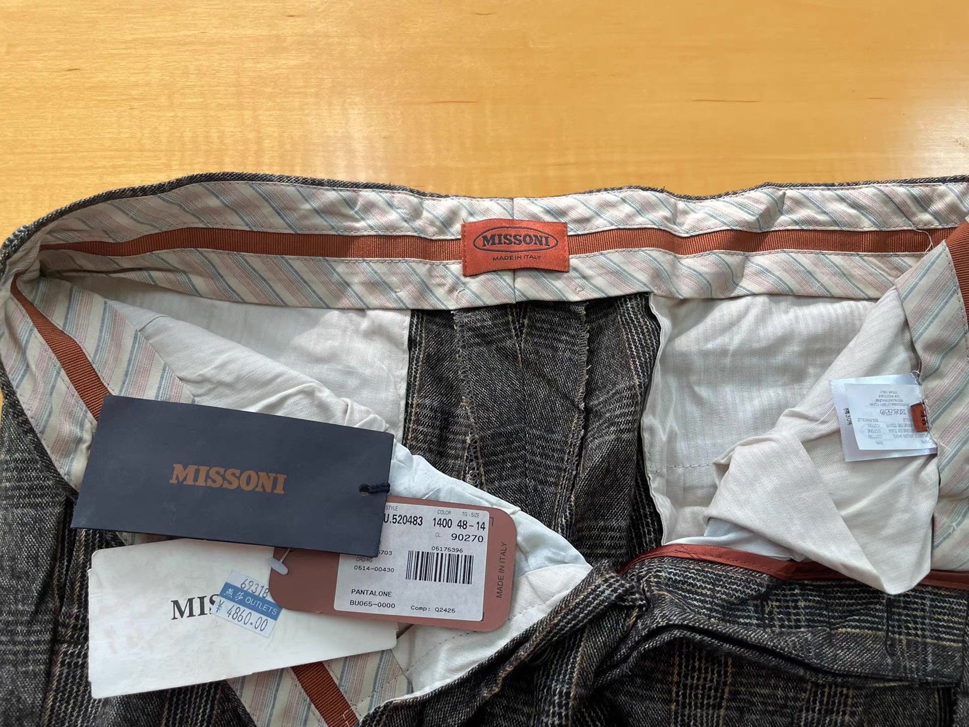 Missoni Missoni Mainline Men's Check Trousers Ｑ21 Size US 34 / EU 50 - 4 Thumbnail
