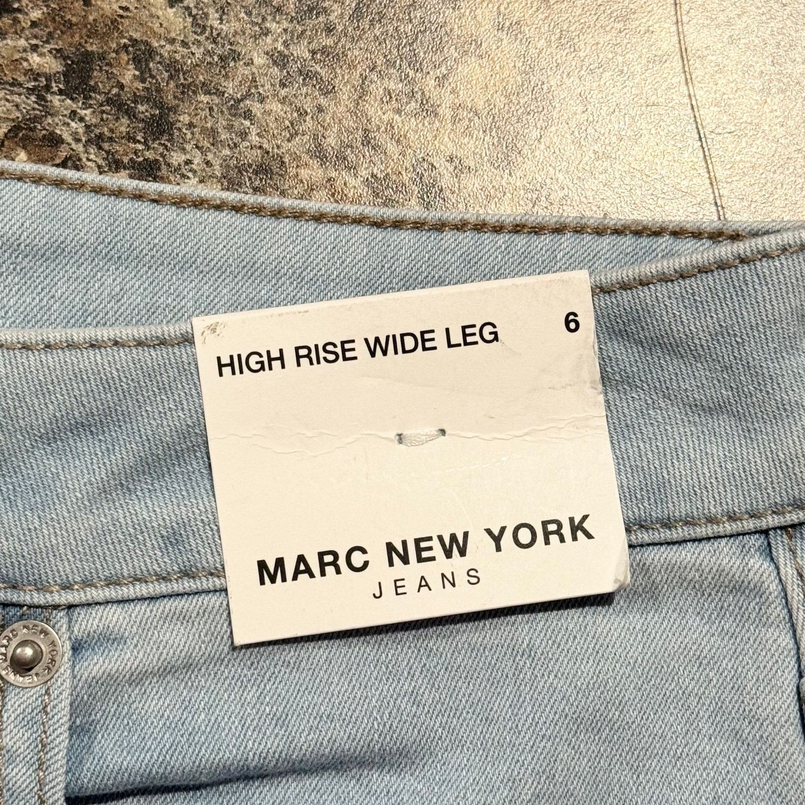 Andrew Marc NWT Marc New York Jeans Wide Leg High Rise Y2K Embellished 6 Size 28" / US 6 / IT 42 - 4 Thumbnail