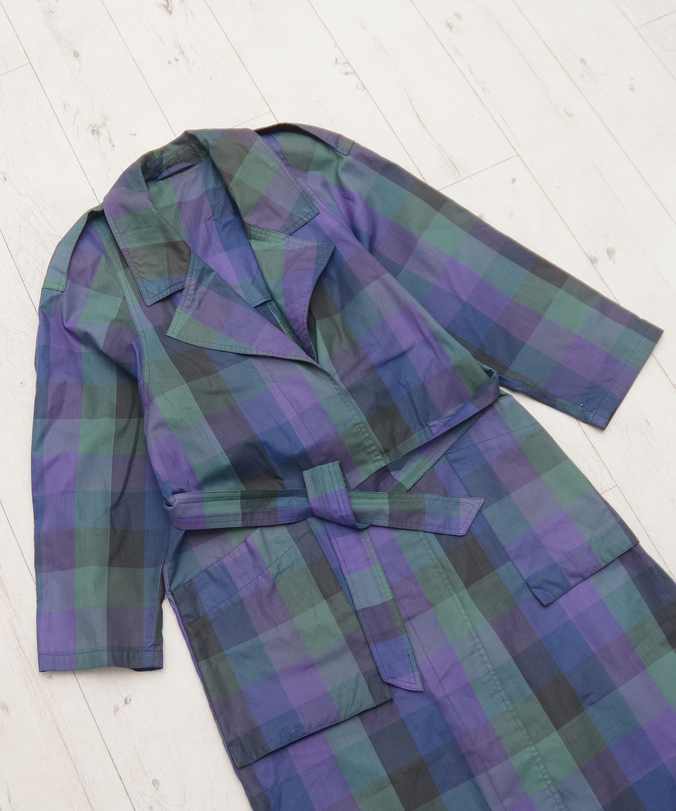 Vintage Vintage Oversized Trench Coat Long Jacket Nova Check Women Size M / US 6-8 / IT 42-44 - 2 Thumbnail