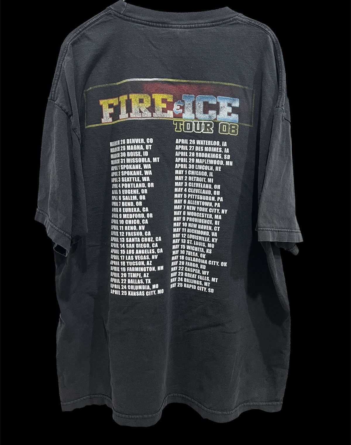 Rap Tees Vintage Y2K Fire Ice PaulWall Tech N9ne Tour Faded Hiphop DJ Size US XL / EU 56 / 4 - 3 Thumbnail
