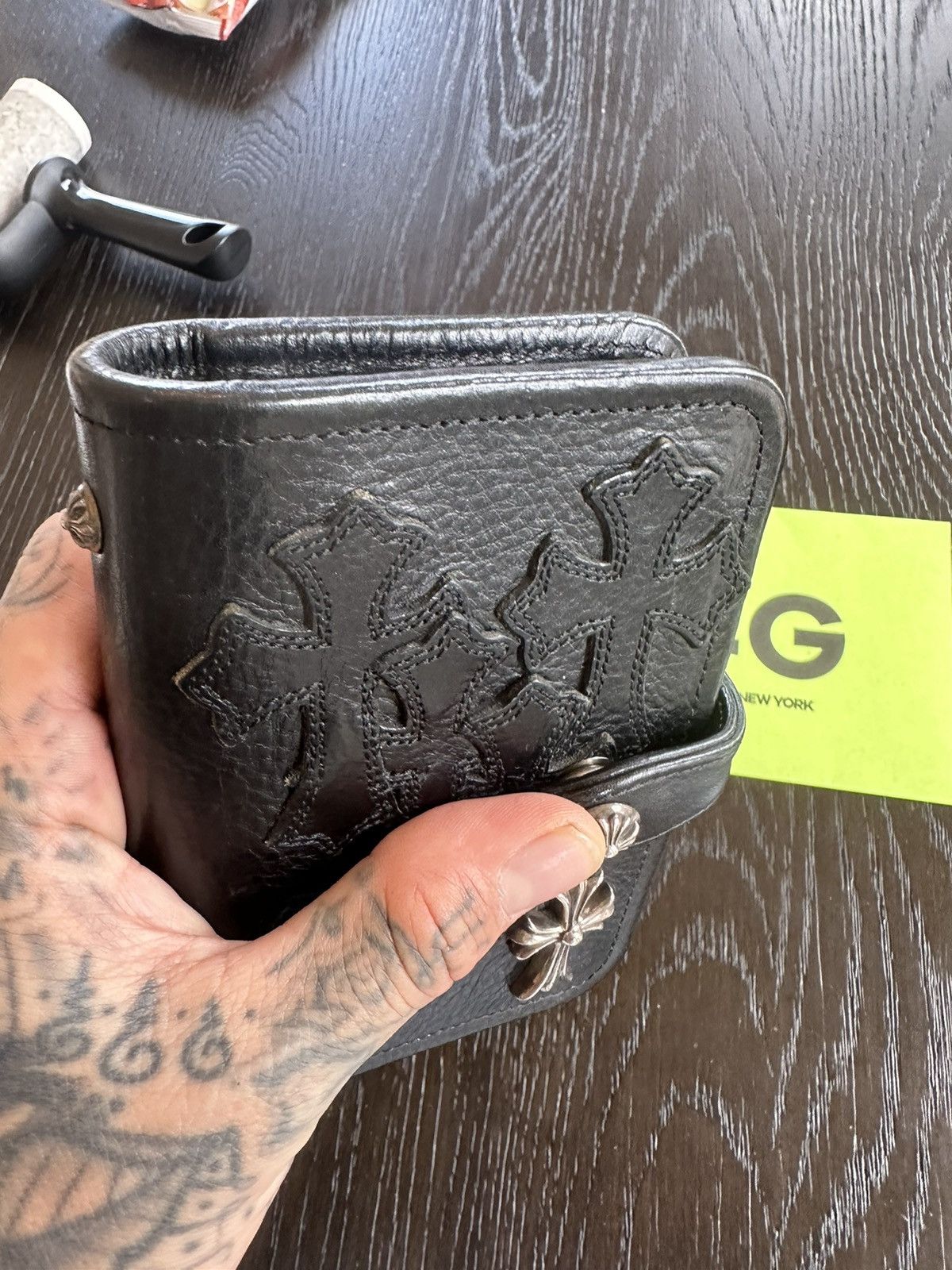 Chrome Hearts CHROME HEARTS NEW NOTEBOOK JOURNAL CROSS PATCH LEATHER Size ONE SIZE - 11 Thumbnail
