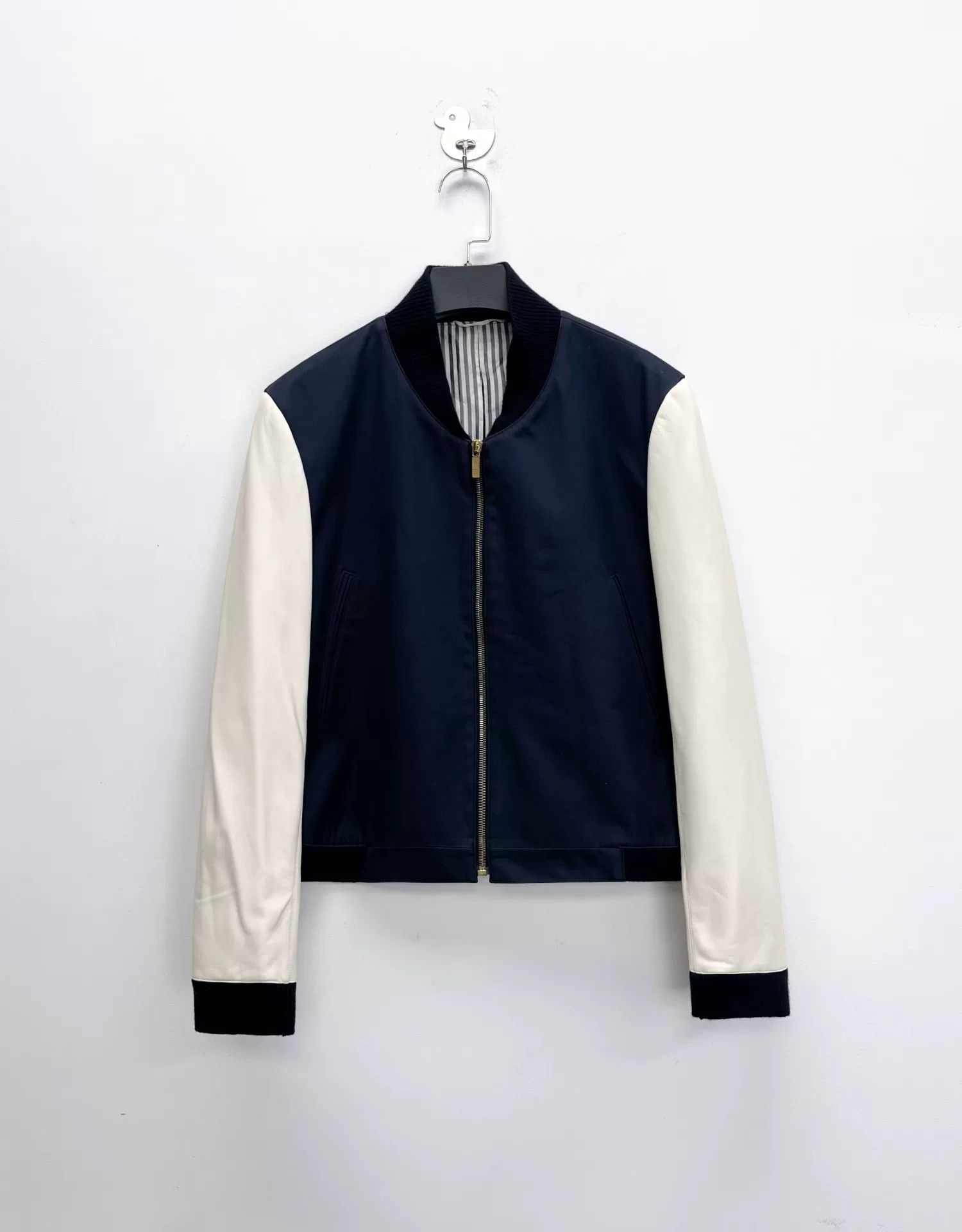 Thom Browne Thom Browne Navy Short Baseball Jacket Size US M / EU 48-50 / 2 - 1 Thumbnail