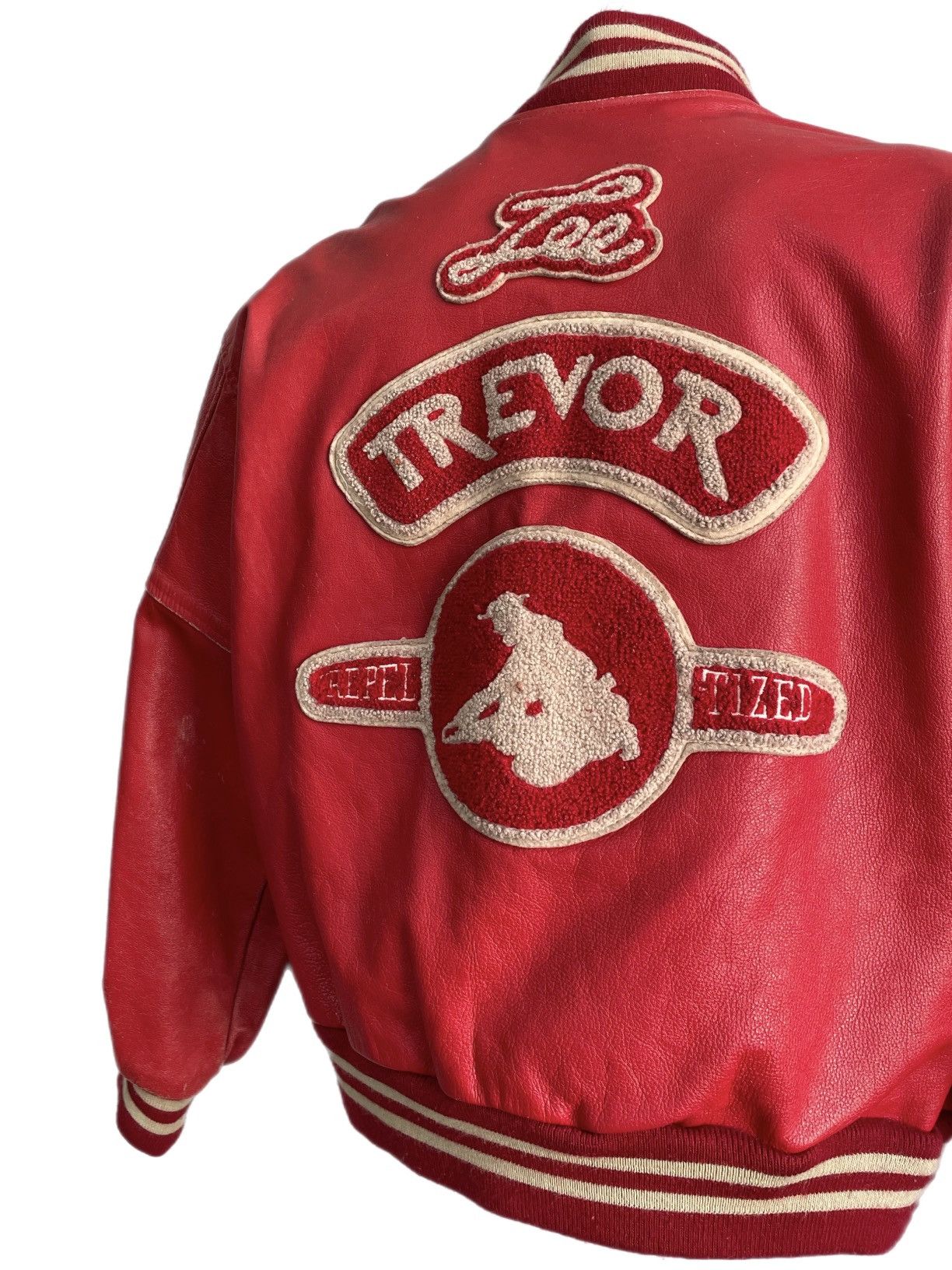 Lee Vintage retro leather lee storm rider Trevor varsity jacket Size US M / EU 48-50 / 2 - 10 Thumbnail
