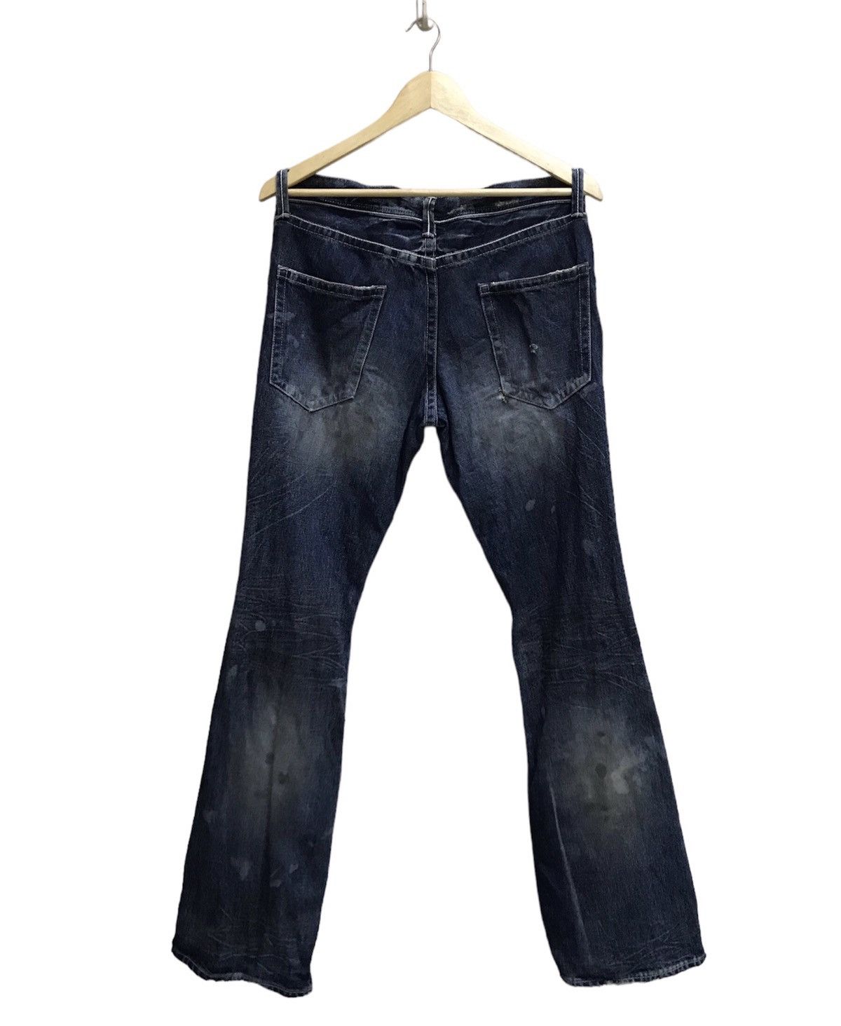 &SONS Vintage Delay Ufin & Sons Distressed Denim Flare Jeans Size US 32 / EU 48 - 2 Thumbnail