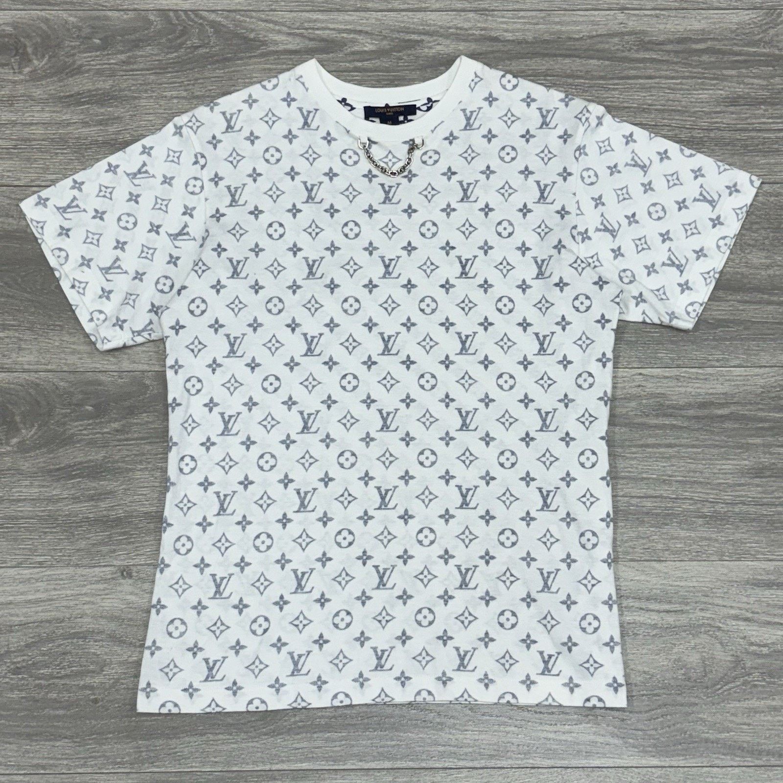 Louis Vuitton Louis Vuitton Chain Monogram Print ' White Blue ' VERY CLEAN Size US M / EU 48-50 / 2 - 1 Thumbnail