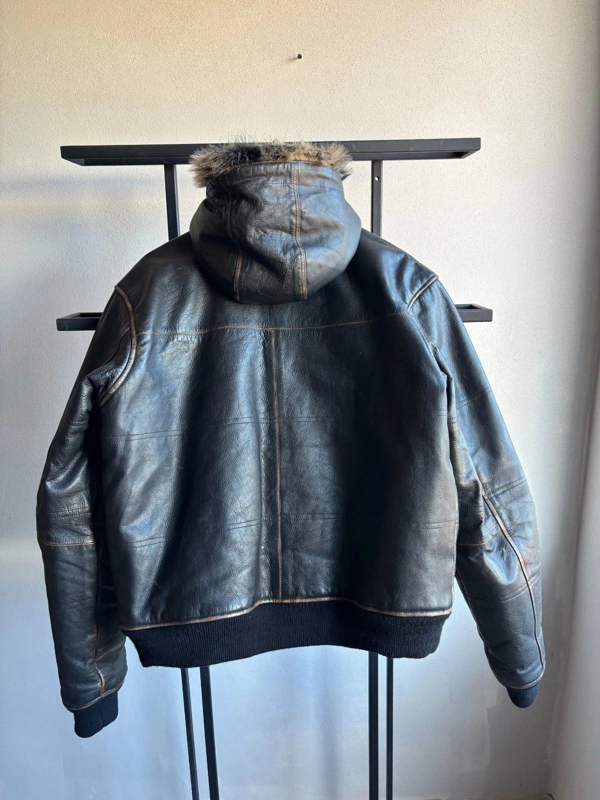 Yohji Yamamoto 00s Vtg Pelle Pelle Style Washed Distressed Leather Jacket Size US L / EU 52-54 / 3 - 10 Thumbnail