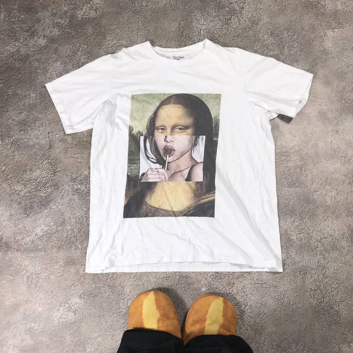 Vintage Vintage Y2K Mona Lisa Graphic Tee Streetwear Art Print XL Size US XL / EU 56 / 4 - 1 Thumbnail