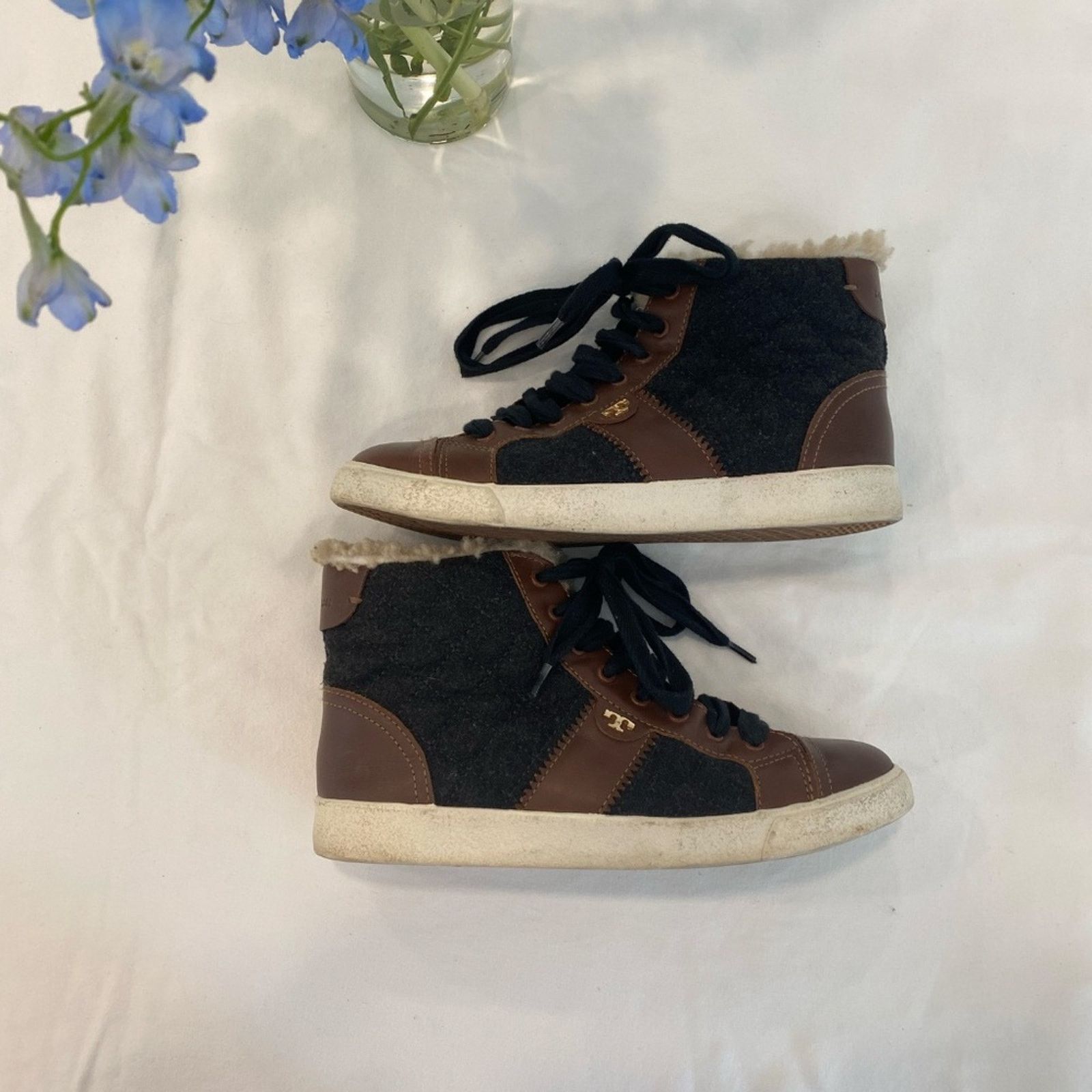 Tory Burch Tory Burch Women's Hi-Top Flannel Booties - 7.5 Size US 7.5 / IT 37.5 - 1 Thumbnail