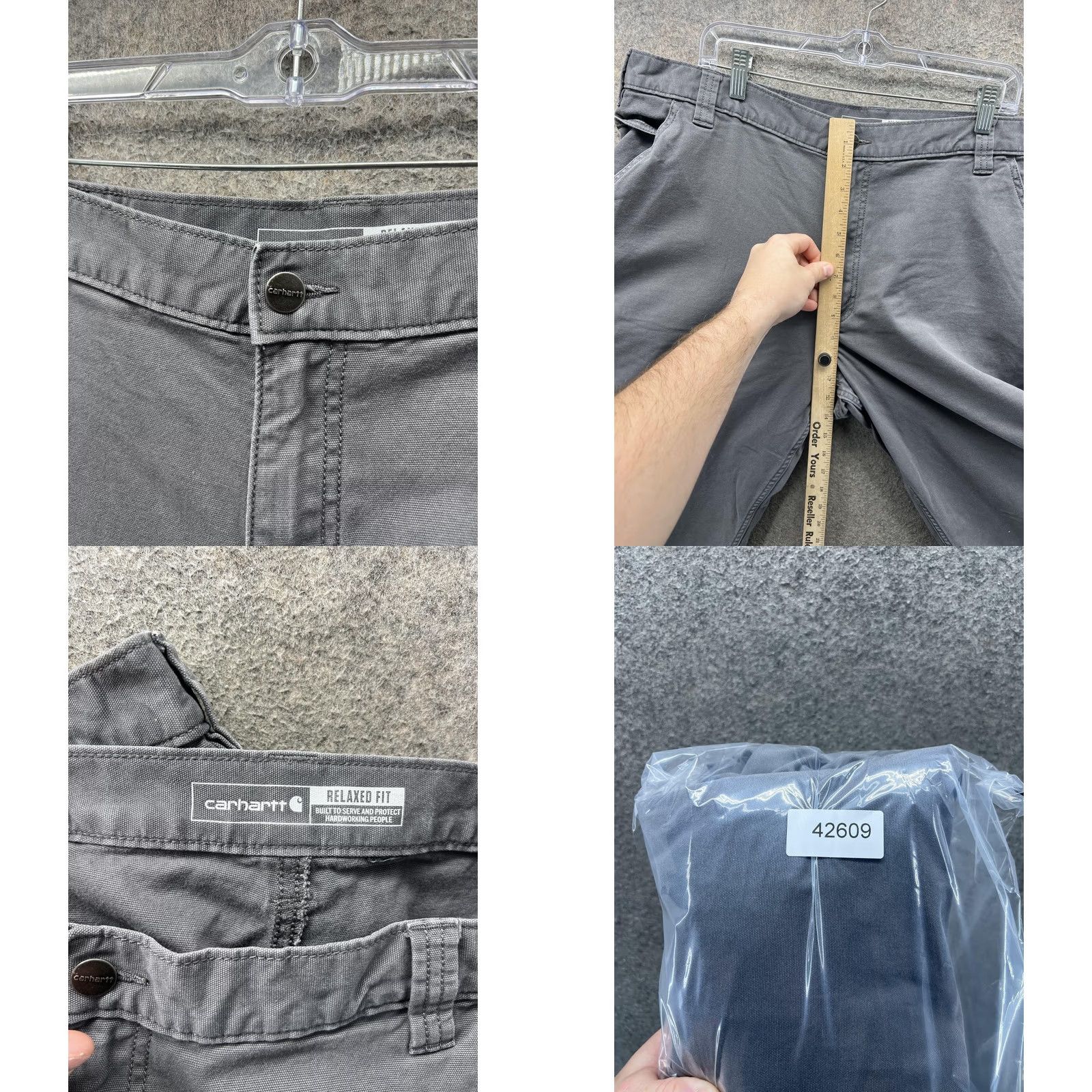 Carhartt Carhartt Pants Mens 42x32 Gray Rugged Flex Carpenter Canvas Workwear Relaxed Fit Size US 42 / EU 58 - 8 Thumbnail