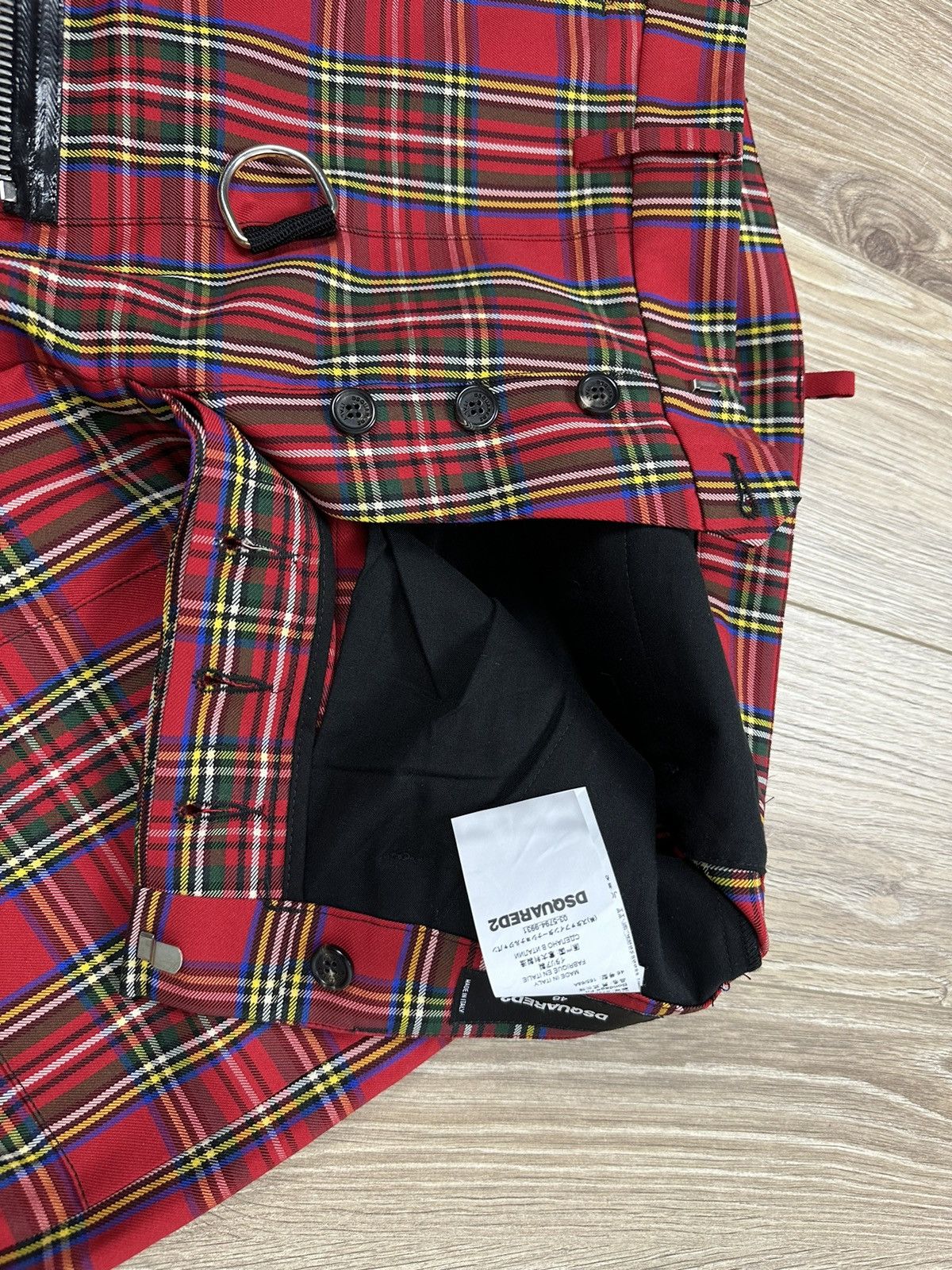 Dsquared2 DSQUARED2 Punk Check Cotton Straps Bondage Zipper pants Rave Size US 30 / EU 46 - 11 Thumbnail