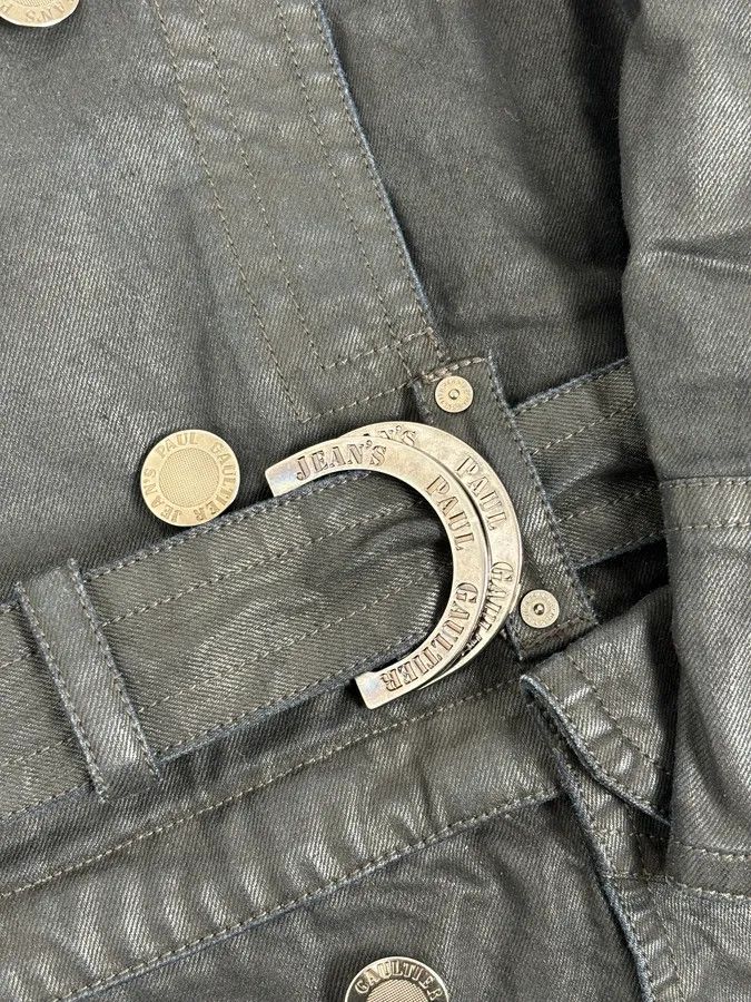Jean Paul Gaultier 2000s Jean Paul Gaultier Black Detachable 2 in 1 Multi-Pocket Trench Jacket Size US S / EU 44-46 / 1 - 14 Thumbnail