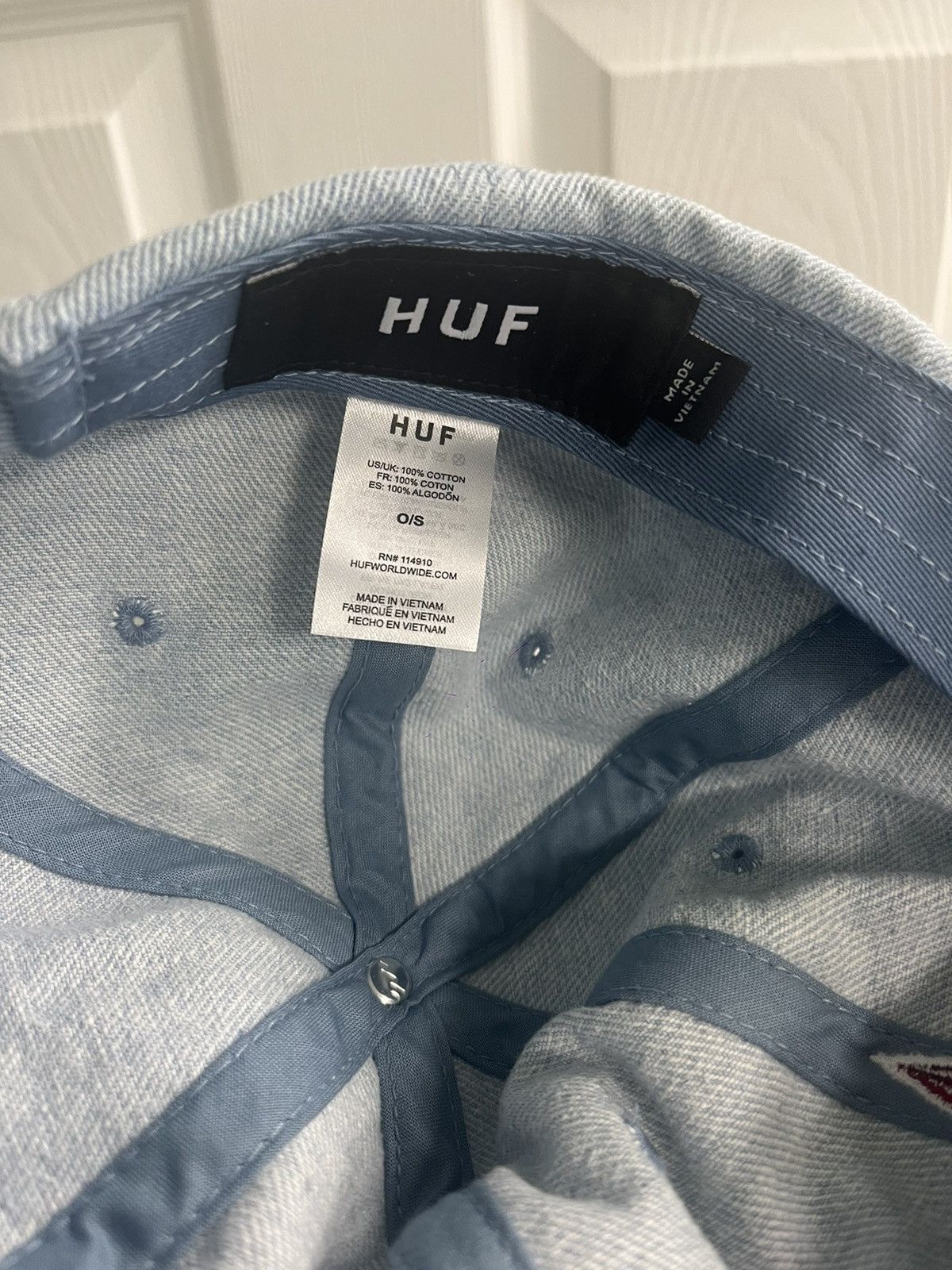 Huf HUF Skateboards Embroidered Denim Cap Size ONE SIZE - 7 Thumbnail