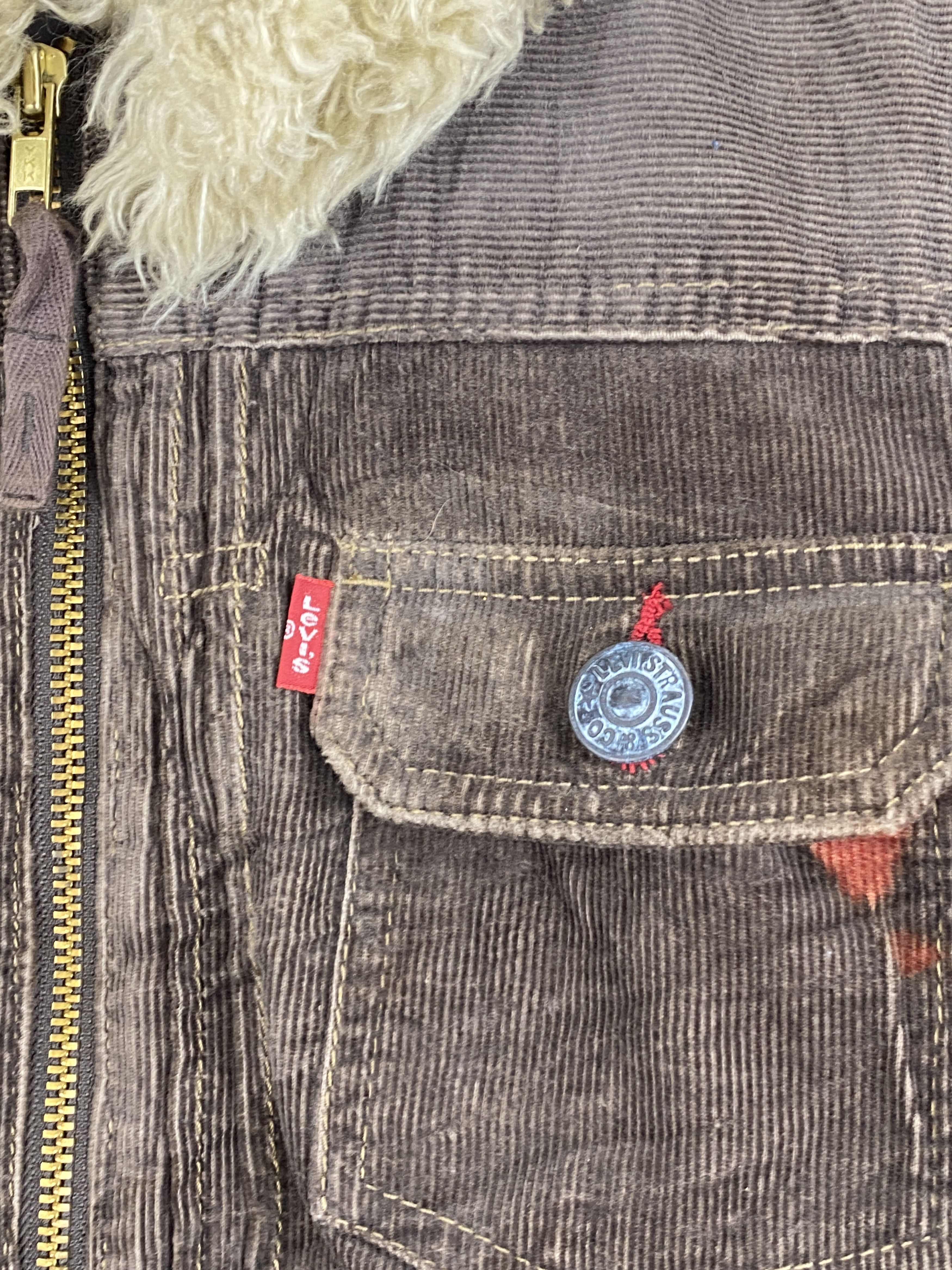 Levi's Levis Redloop Trucker Hunting Jacket Corduroy Sherpa J2019 Size US XS / EU 42 / 0 - 7 Thumbnail