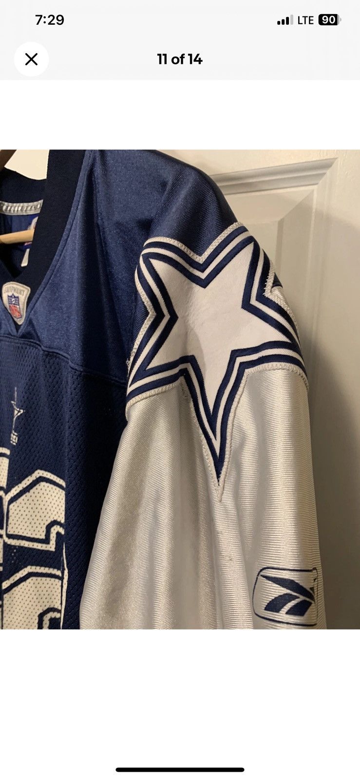 Reebok Reebok men sz 2XL Dallas Cowboys Emmitt Smith blue NFL Size US XXL / EU 58 / 5 - 8 Thumbnail