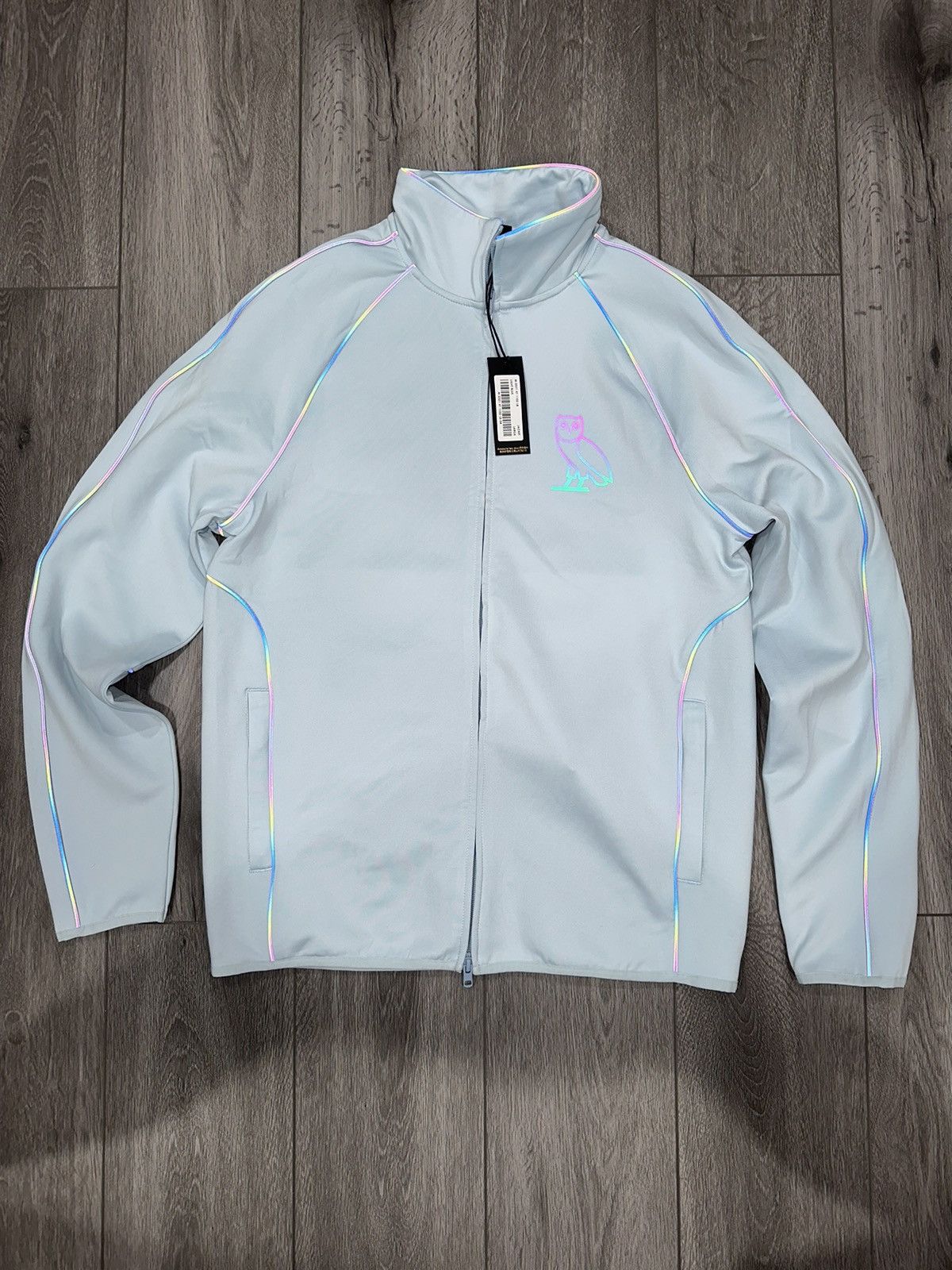 Octobers Very On sale OVO reflective piping white jacket