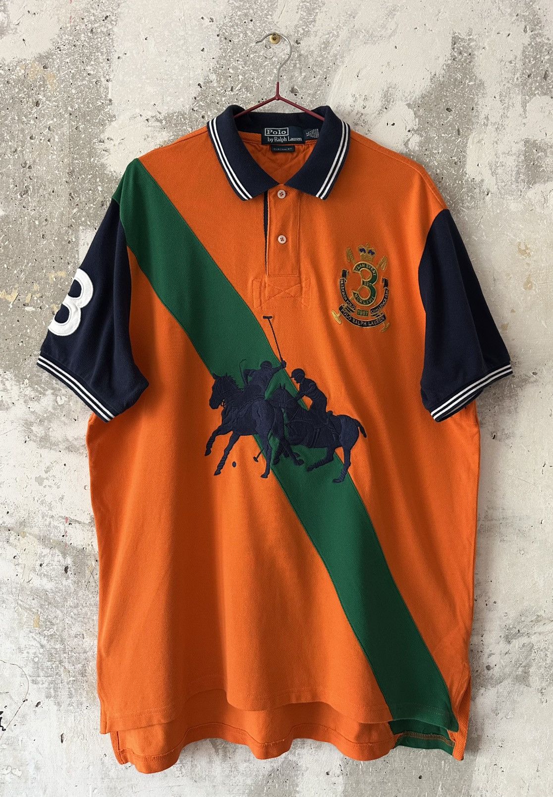 jaaddddd様ご予約　90年代 POLO byRalph Lauren 90S Vintage Polo Ralph Lauren Big Pony Logo Orange T-Shirt