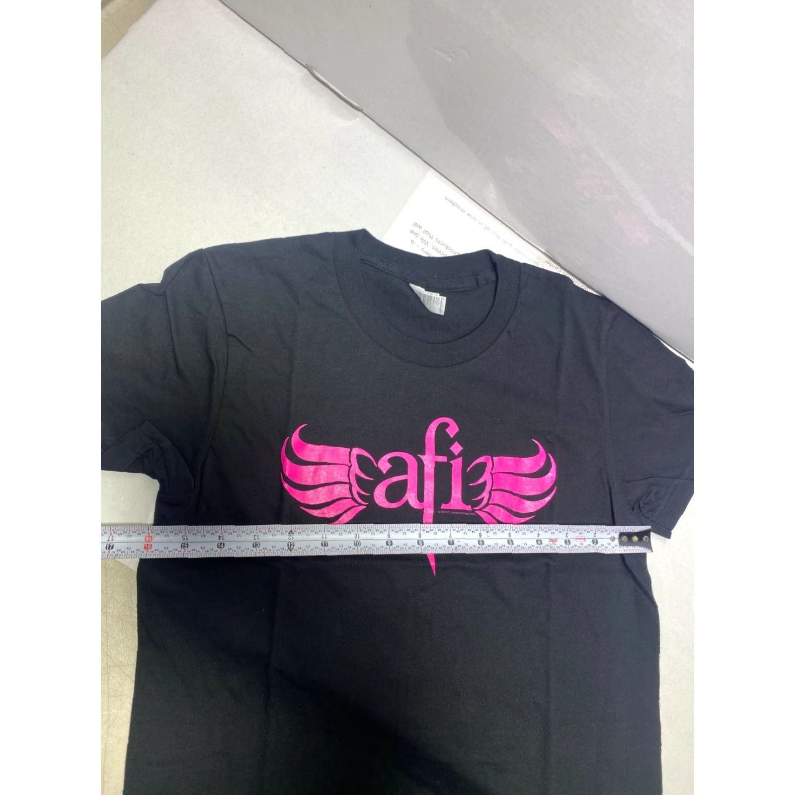 Pinko AFI PINK LOGO BLACK T-SHIRT WOMEN OFFICIAL MERCHANDISE AFI BAND NEW T-SHIRT AMERICAN APPAREL 100% COTTON BLACK Long Sleeve Adult Womens N/A Size L / US 10 / IT 46 - 4 Thumbnail