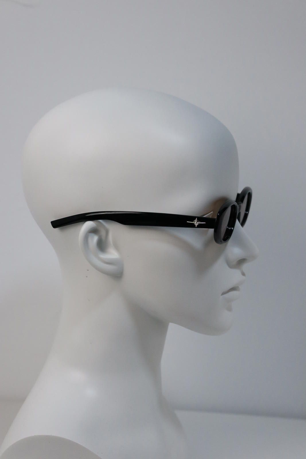 Japanese Brand Y2k Avant Garde Cat Eye Round Black Sunglasses Unisex OS Size ONE SIZE - 4 Thumbnail