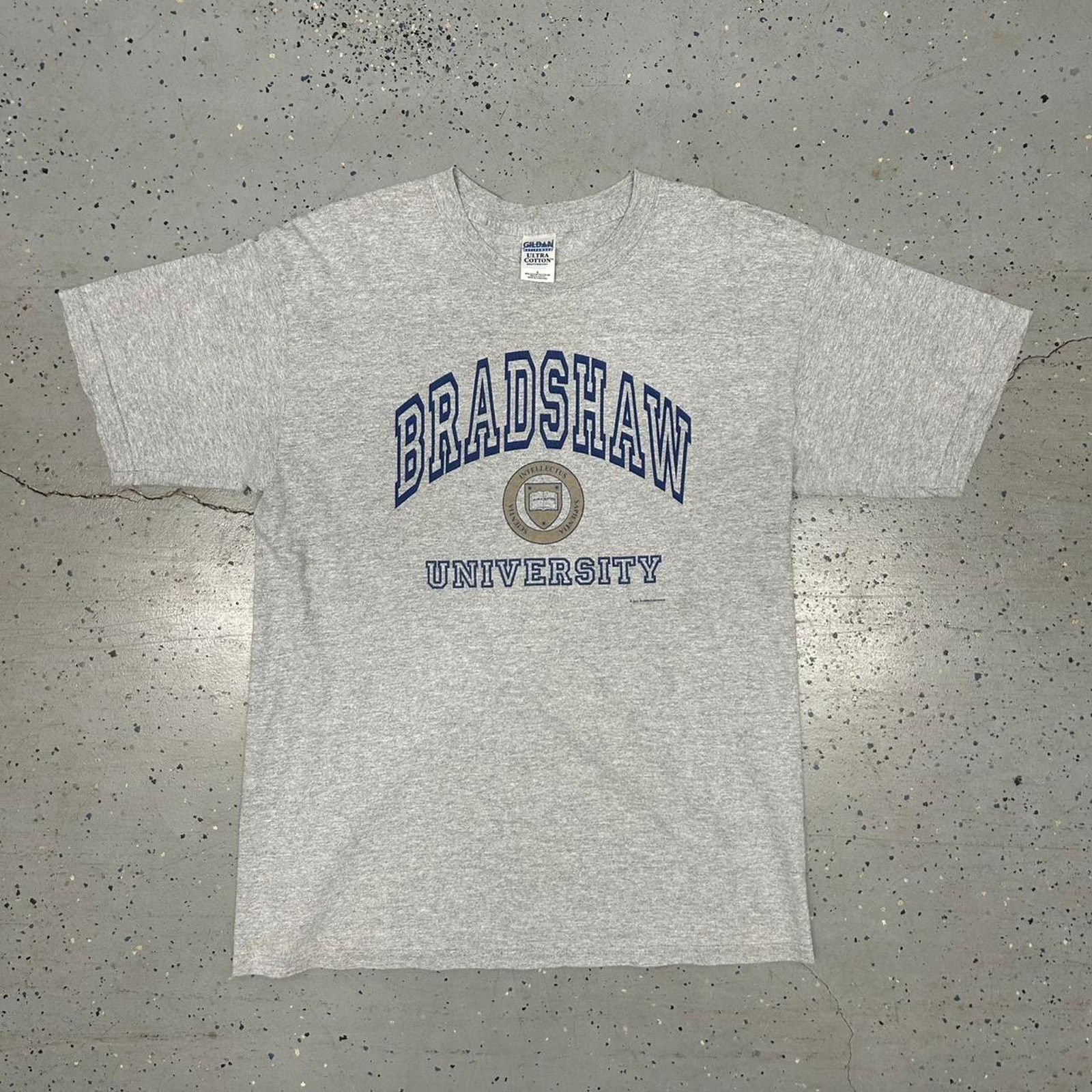 Gildan Y2K Grey and blue Bradshaw University logo t-shirt Size US L / EU 52-54 / 3 - 1 Thumbnail
