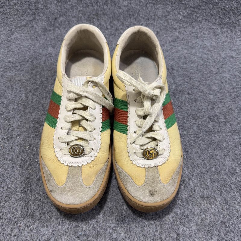 Gucci Gucci Web Leather Bee Fashion Sneakers - Size US 6.5 / IT 36.5 - 2 Thumbnail