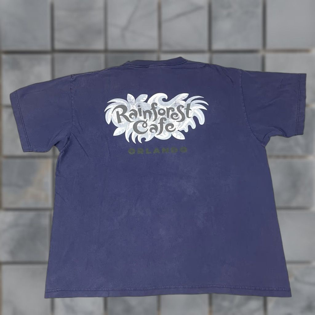 Vintage VINTAGE Rainforest Cafe T Shirt Adult XL Blue Logo Parrot 80s 90s Men Vintage-Faded Graphic Holiday Orlando Florida Shirt Size US XL / EU 56 / 4 - 1 Thumbnail