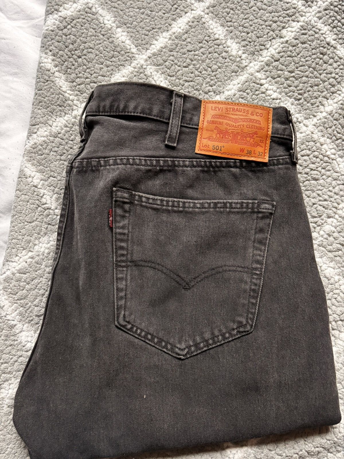 Levi's Levis 501 washed black jeans Size US 38 / EU 54 - 3 Thumbnail