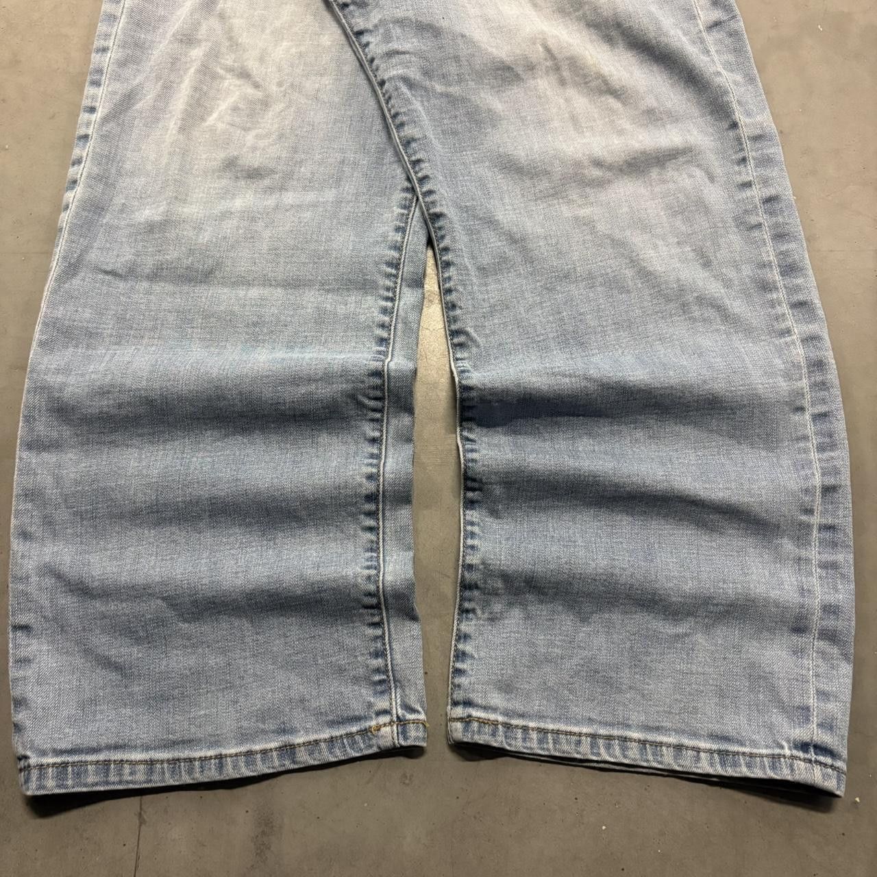 Joseph Abboud Crazy Vintage Y2K/2000s Super Baggy Skater Joseph Abboud Streetwear Style Light Blue Wash Denim Jeans! Size US 38 / EU 54 - 4 Thumbnail