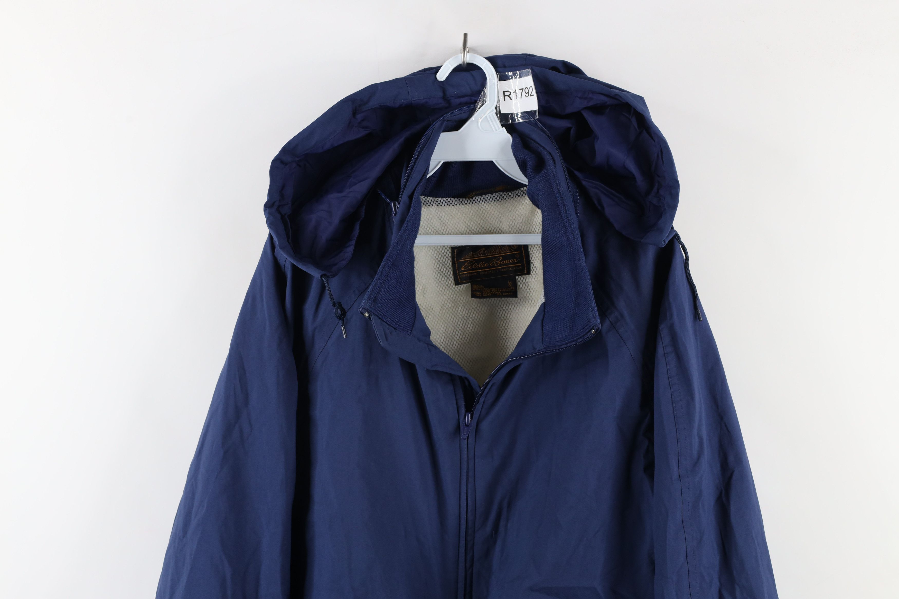 Eddie Bauer × Vintage Vintage 90s Eddie Bauer Goretex Hooded Rain Jacket Blue Size US L / EU 52-54 / 3 - 2 Thumbnail