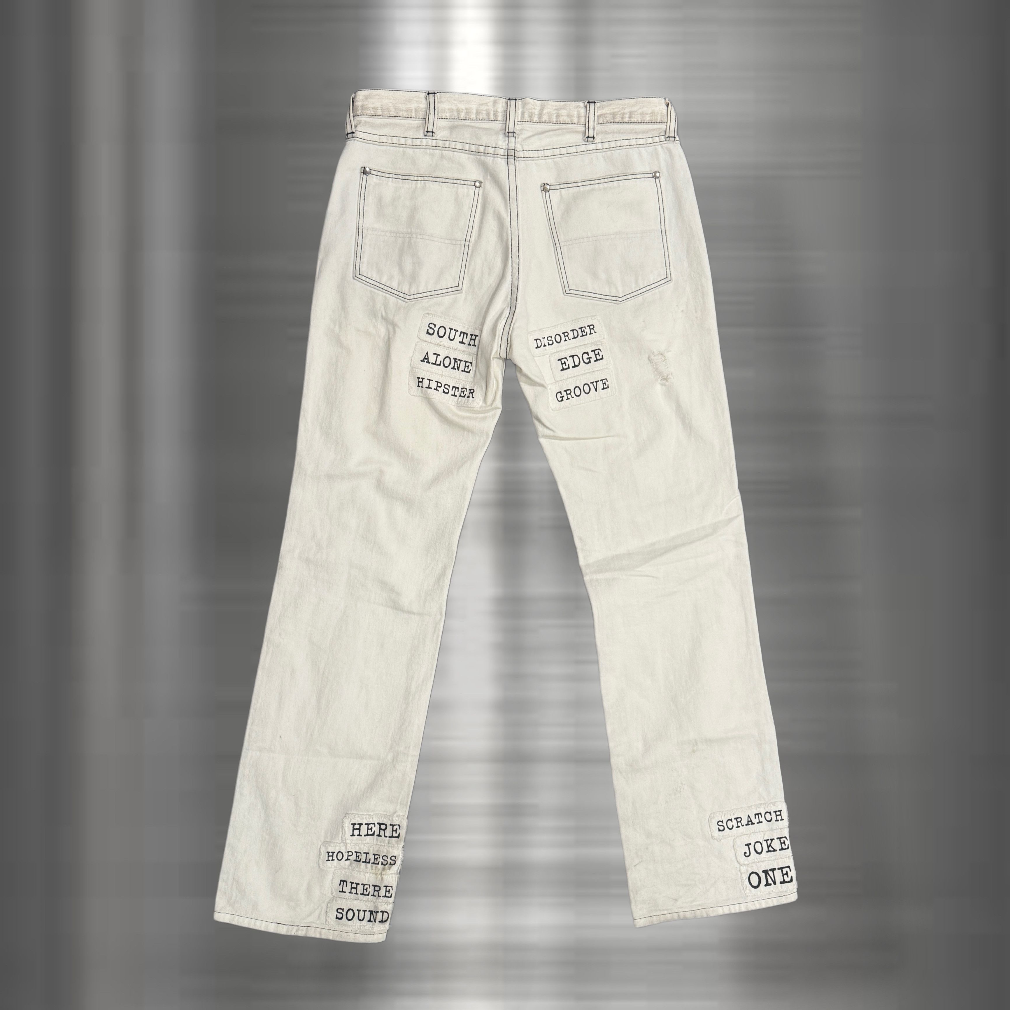 Number (N)ine × Takahiromiyashita The Soloist. Number (N)ine SS02 Poem Denim Patch "Modern Age" Size US 30 / EU 46 - 4 Thumbnail