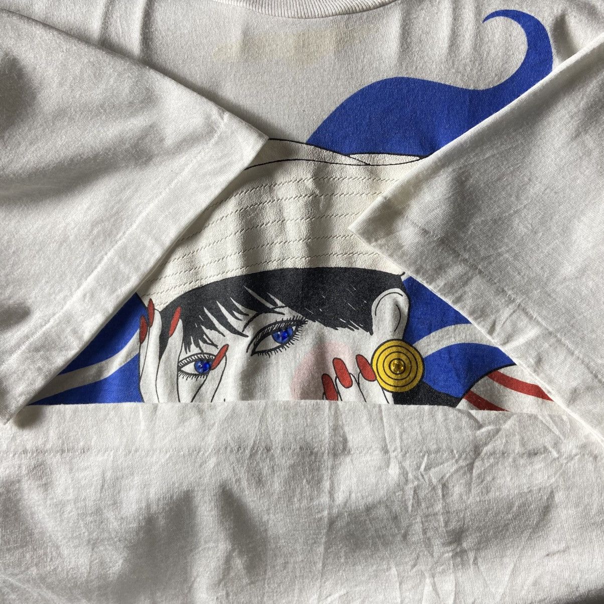Vintage Vintage 1988s Carol Joseph Lady Sailor Designer Art T-Shirt Size US XL / EU 56 / 4 - 3 Thumbnail