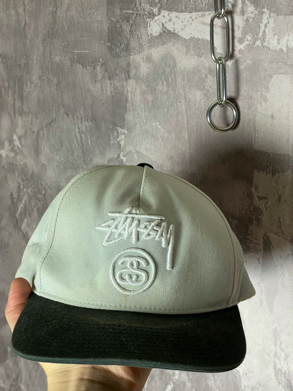 Japanese Brand × Stussy × Vintage 🔥Blue Vintage Stussy Sun-Faded distressed Snapback cap hat Size ONE SIZE - 6 Thumbnail