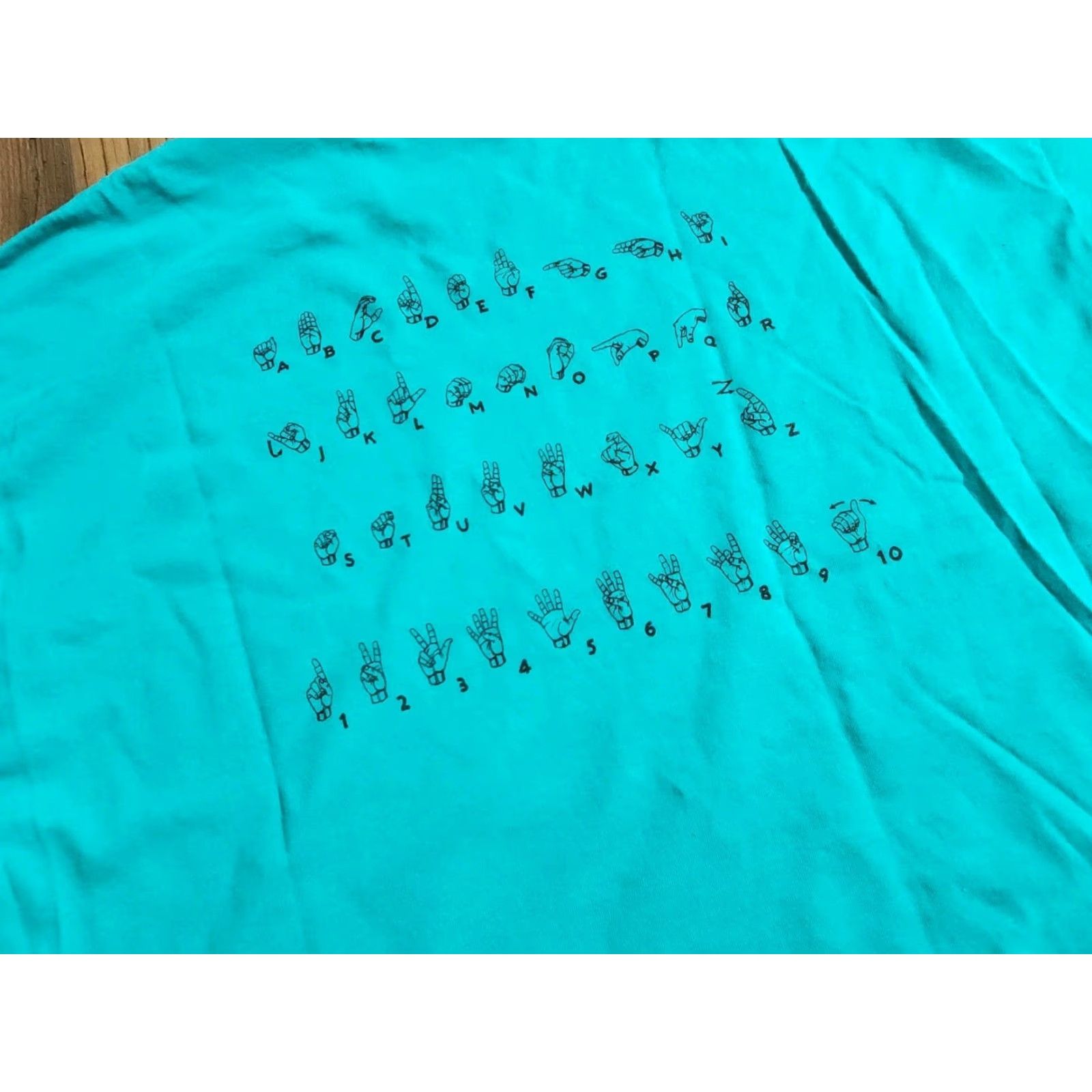 Jerzees Mens XL ASL Sign Language Camp Endeavor Double Sided T Shirt Dundee FL Size US XL / EU 56 / 4 - 6 Thumbnail